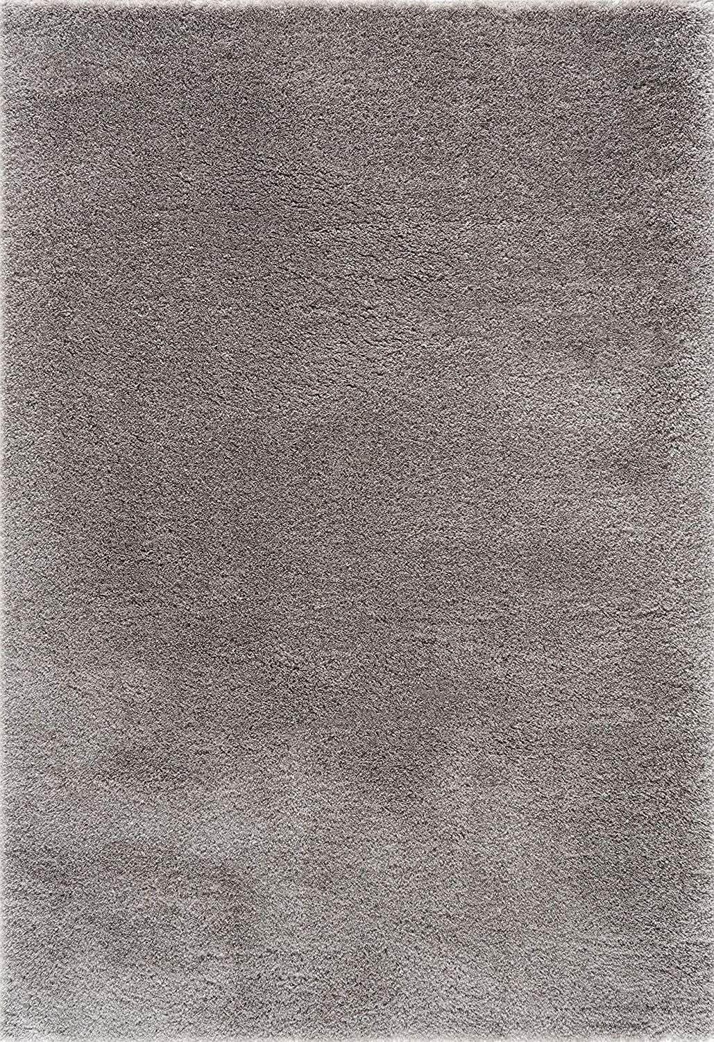 5' X 8' Gray Modern Solid Shag Area Rug - Image 2