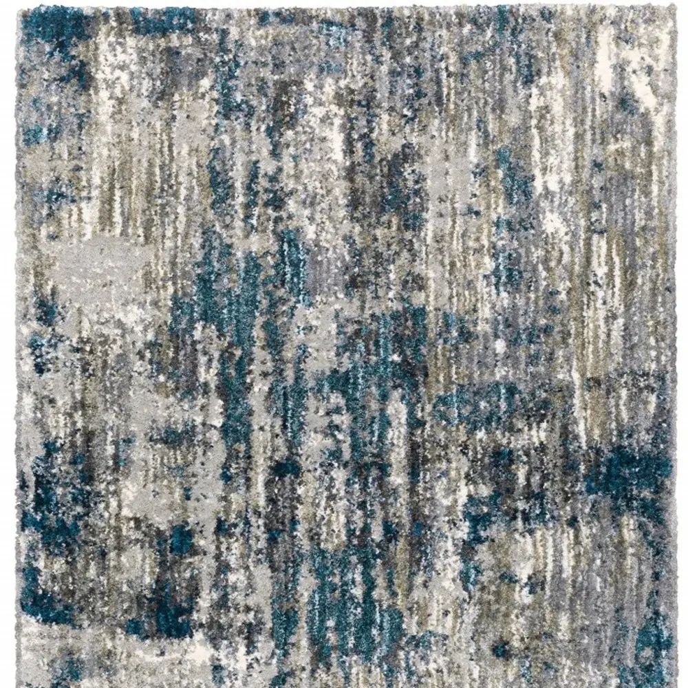 5' X 8' Grey And Blue Grey Skies Area Rug - Image 3