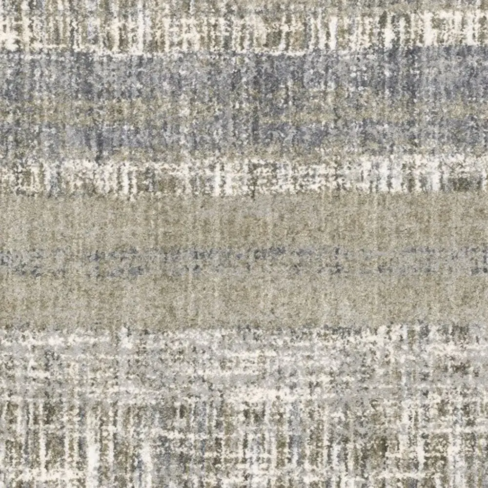 5' X 8' Grey And Ivory Abstract Lines Area Rug - Image 2
