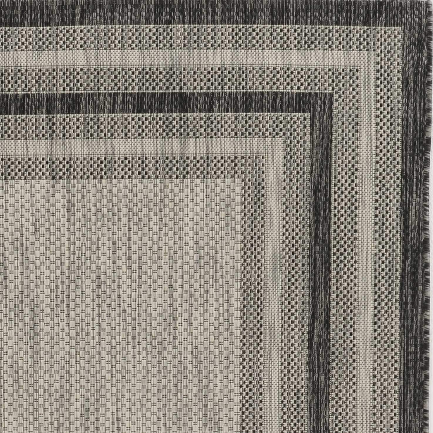 5' X 8'  Grey Bordered Area Rug - Image 5