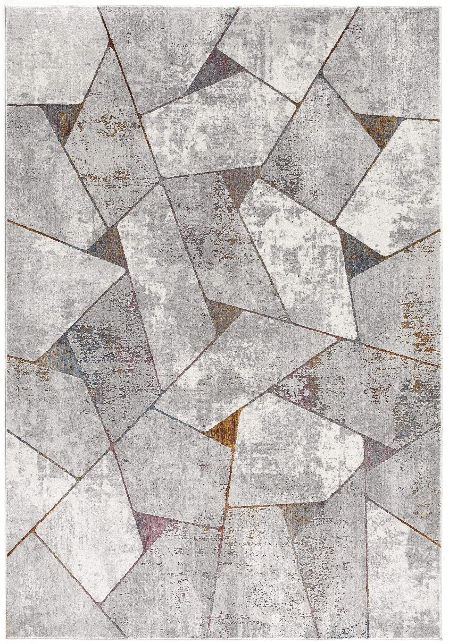 5' X 8' Grey Geometric Area Rug - Image 2