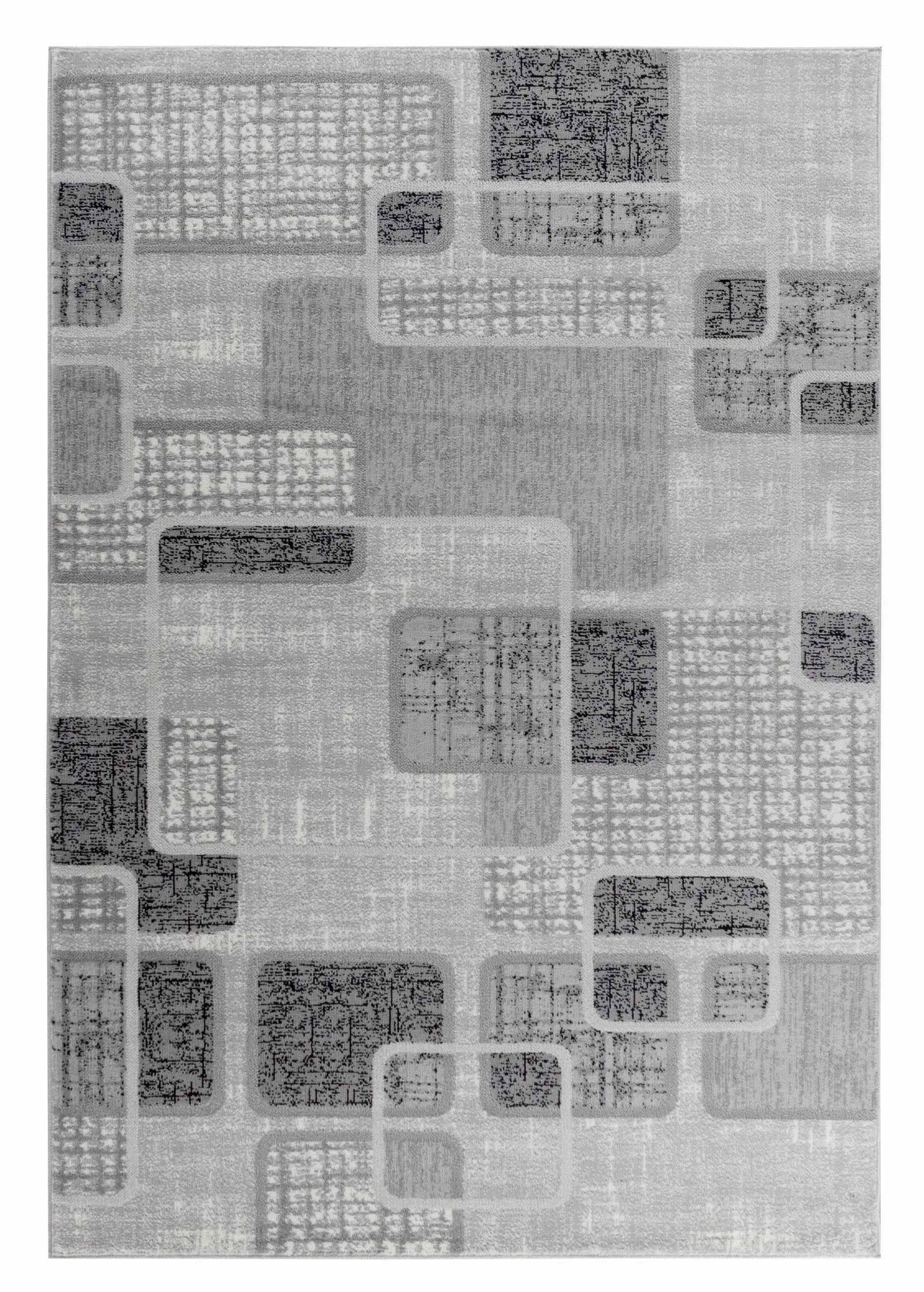 5' X 8' Grey Geometric Area Rug - Image 2