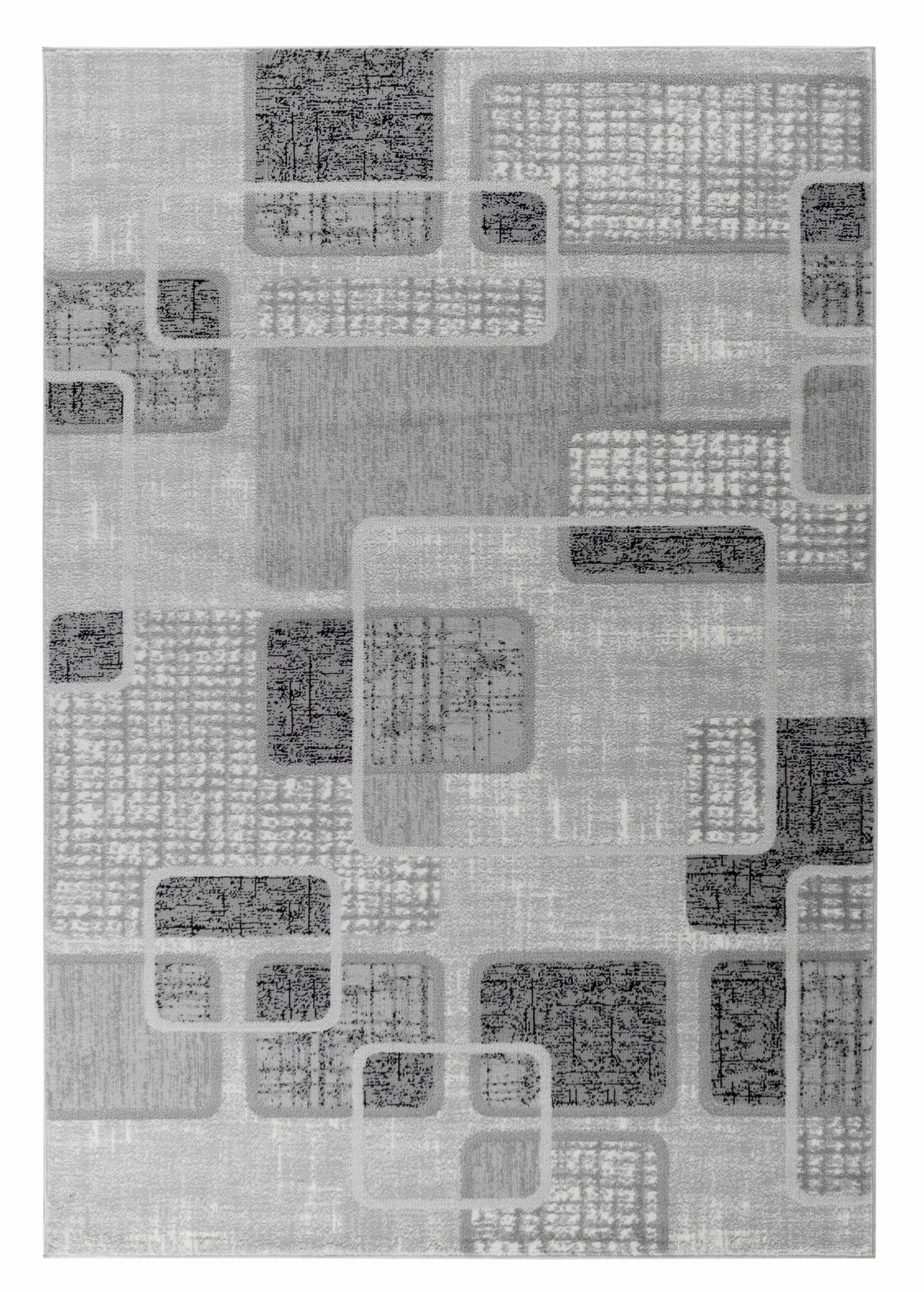 5' X 8' Grey Geometric Area Rug - Image 4