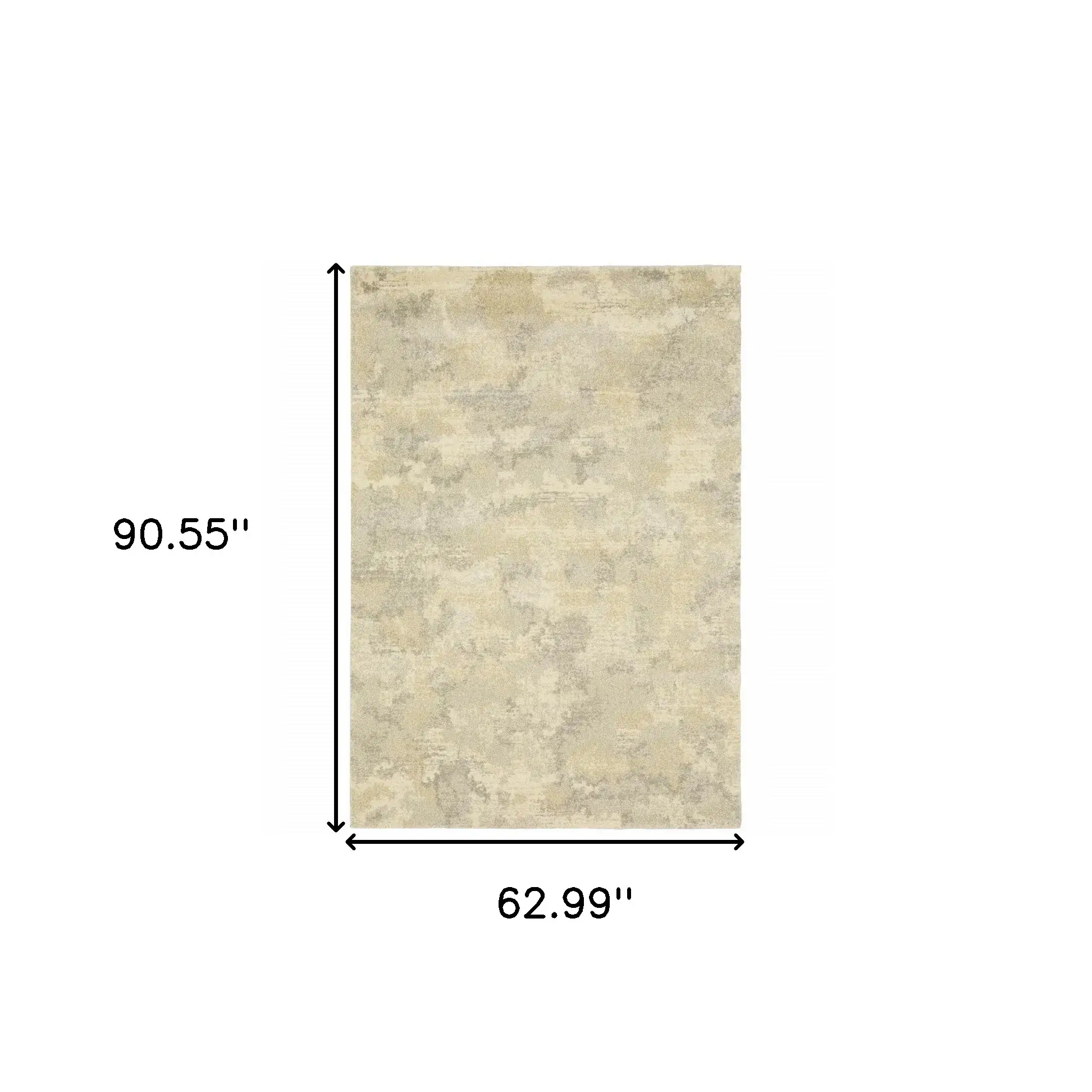 5' X 8' Grey Ivory Beige And Taupe Abstract Power Loom Stain Resistant Area Rug - Image 3