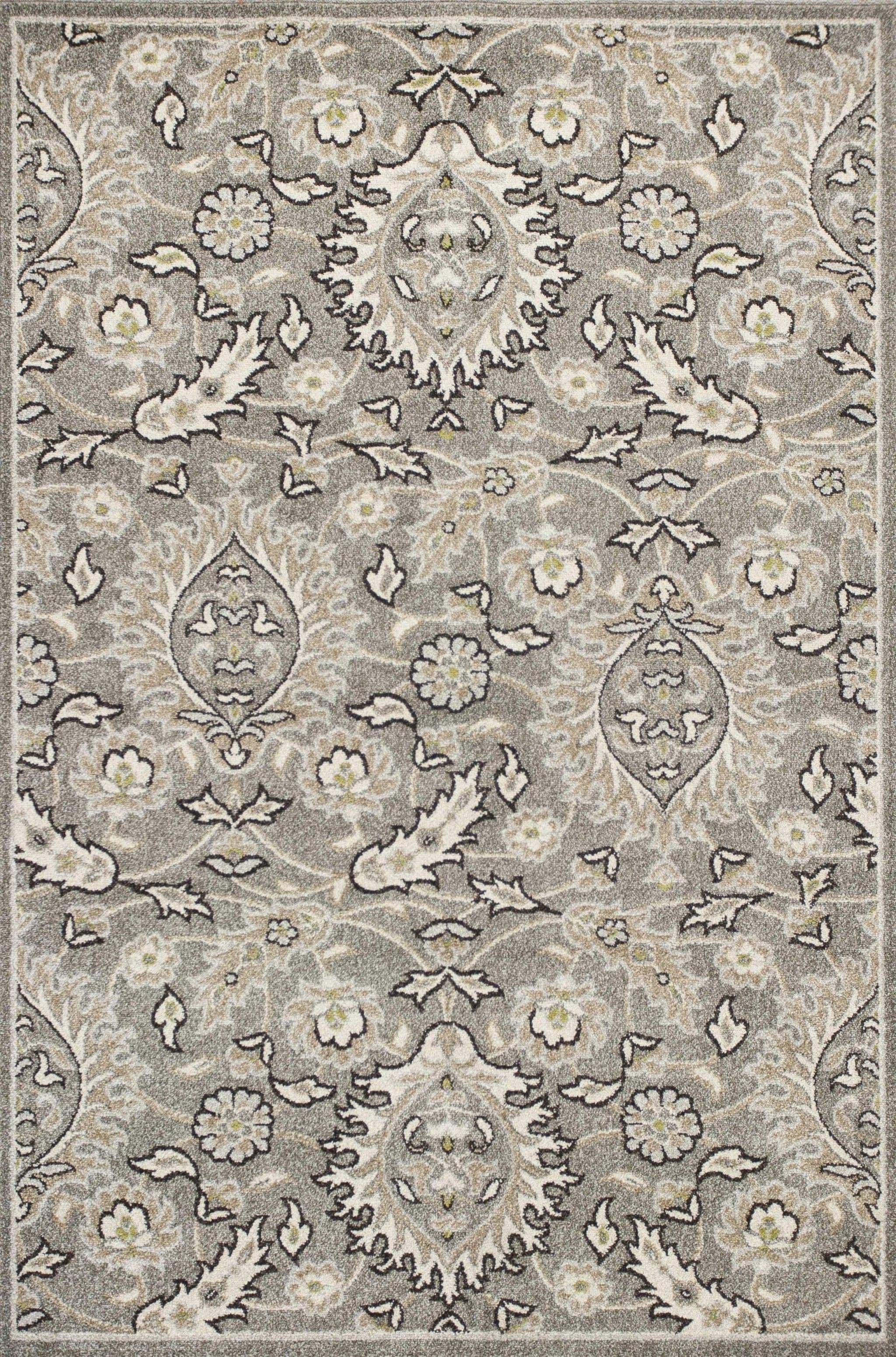 5' X 8' Grey Medallion Uv Treated Area Rug - Image 2