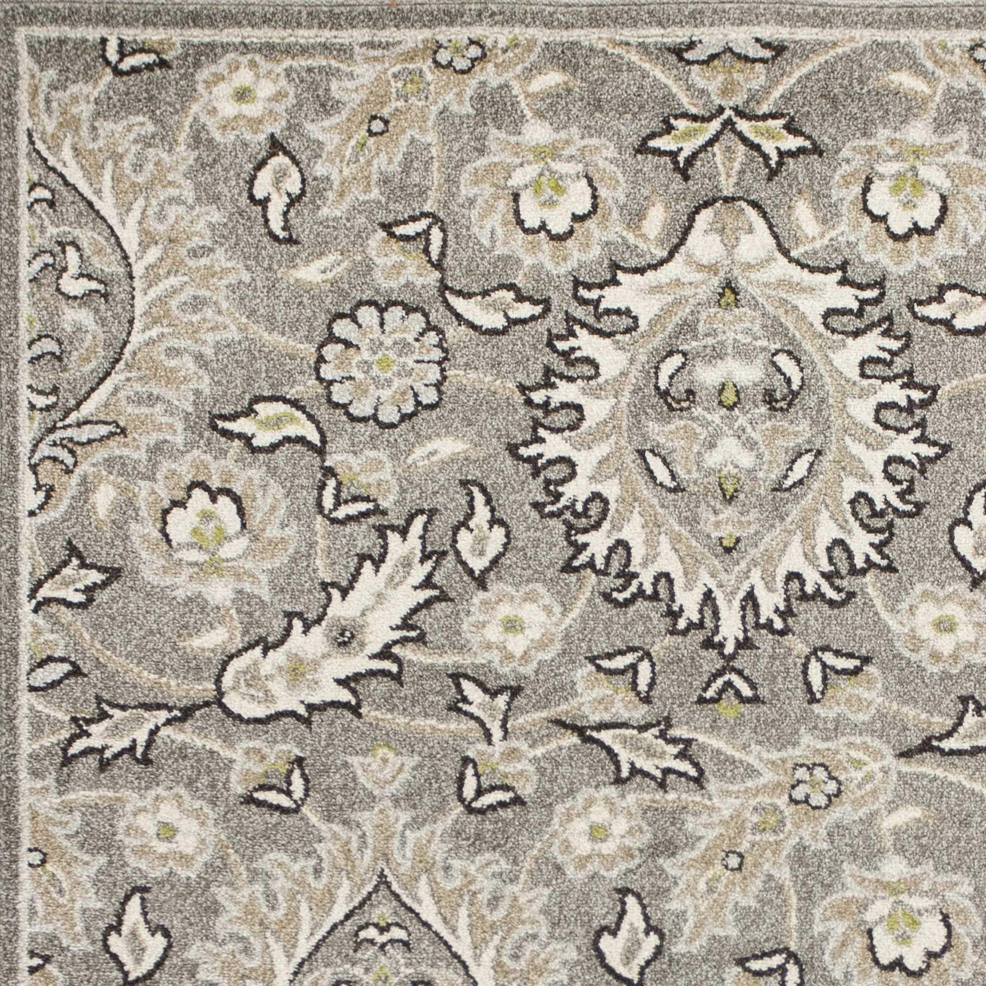 5' X 8' Grey Medallion Uv Treated Area Rug - Image 4