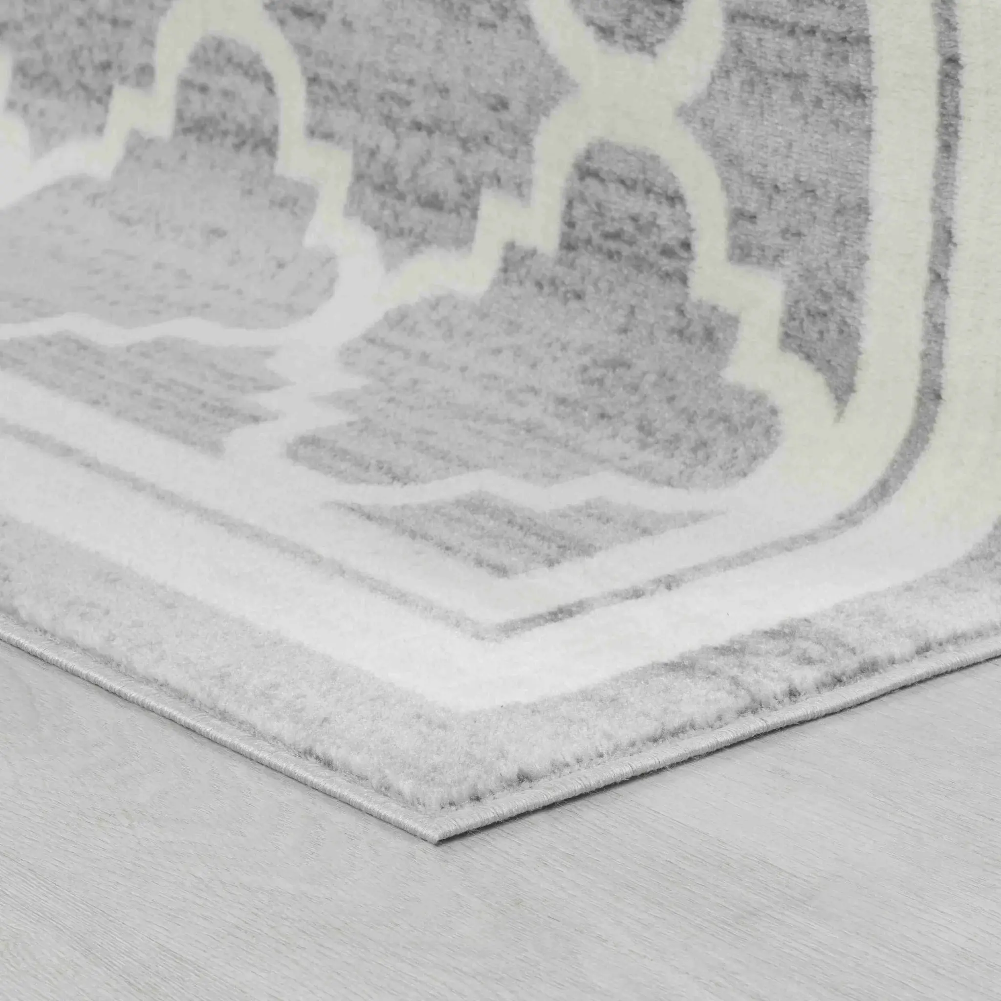 5' X 8' Grey Moroccan Area Rug - Image 5