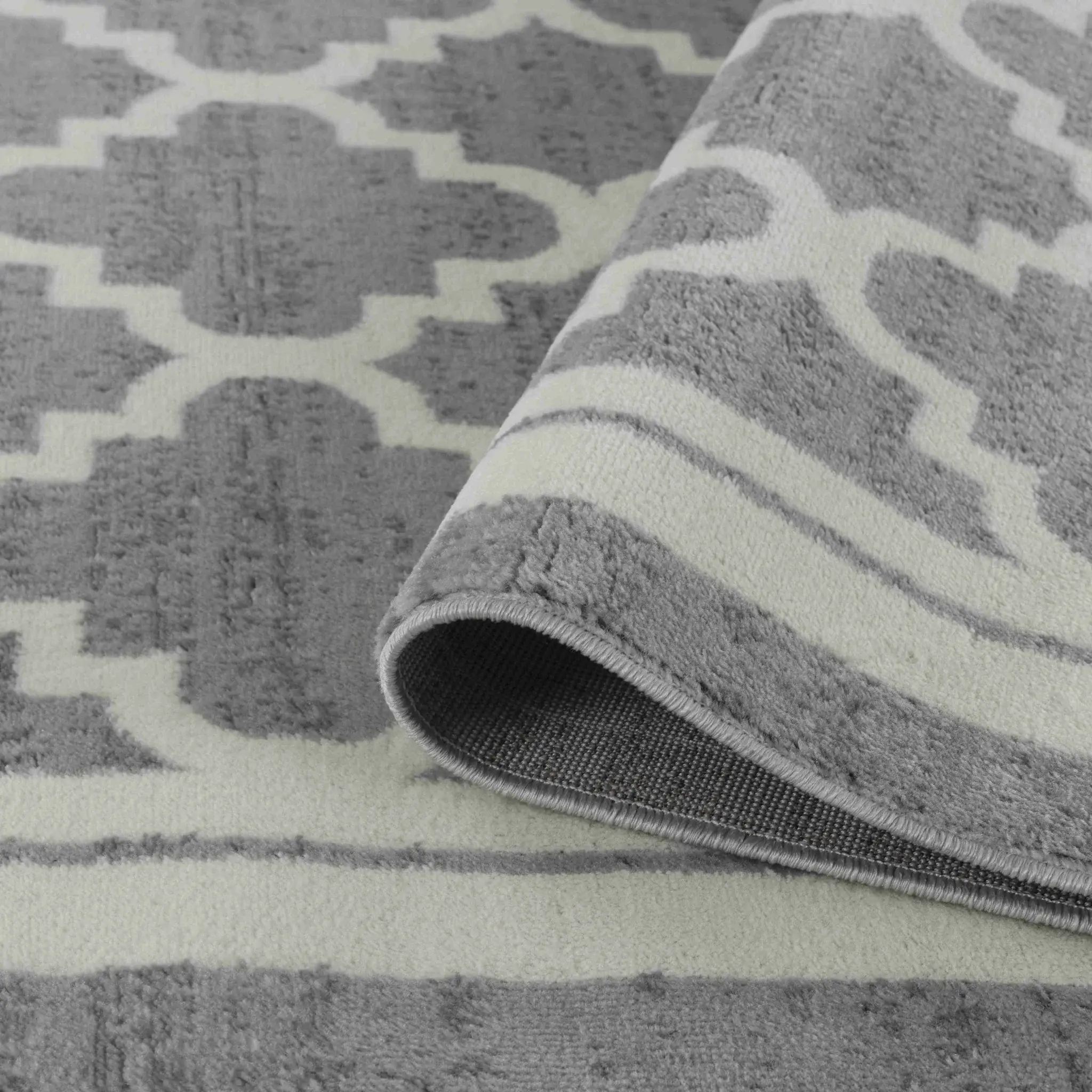 5' X 8' Grey Moroccan Area Rug - Image 6