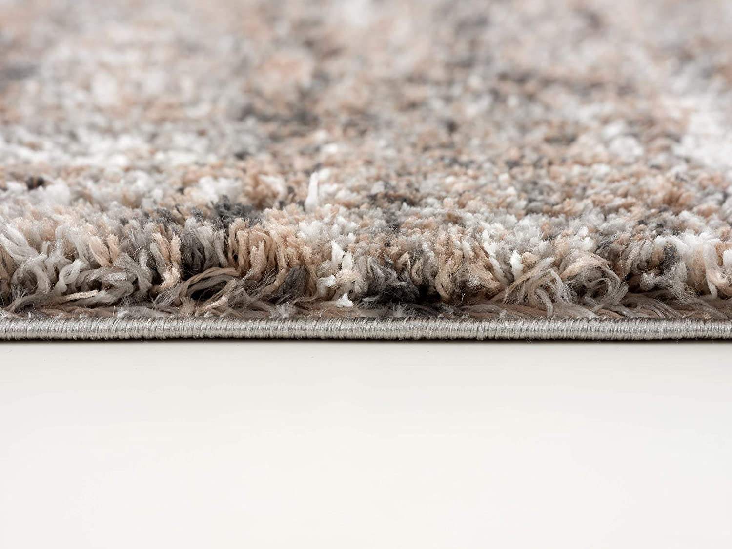 5' X 8' Ivory And Brown Retro Mod Area Rug - Image 7