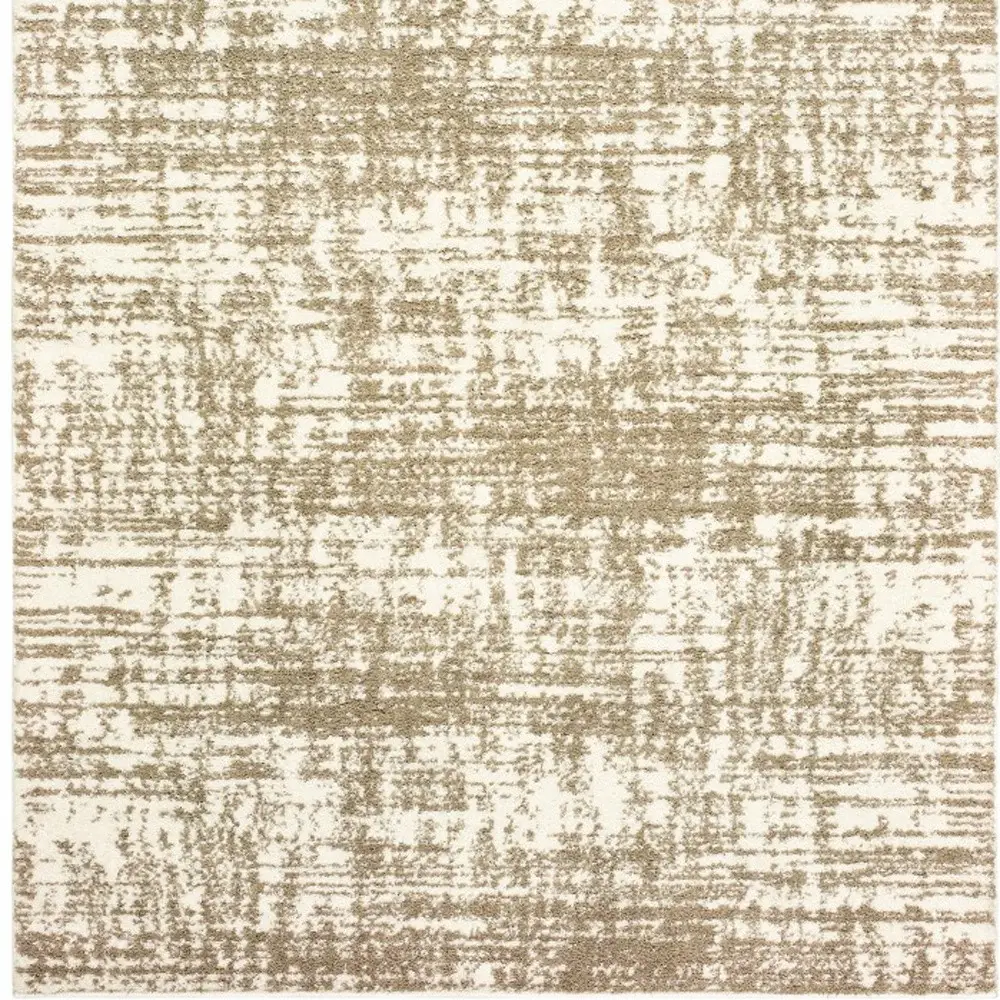 5' X 8' Ivory And Gray Abstract Strokes Area Rug - Image 5