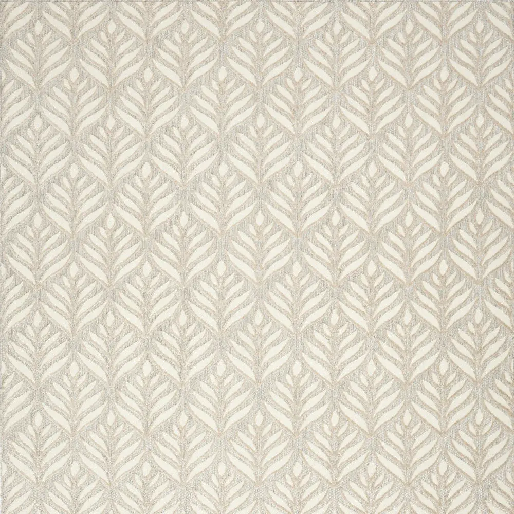 5' X 8' Ivory And Grey Floral Stain Resistant Non Skid Area Rug - Image 4