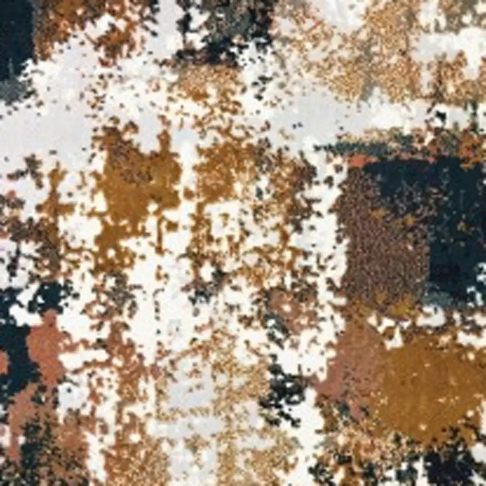 5' X 8' Ivory Gray Abstract Sectors Indoor Area Rug - Image 2
