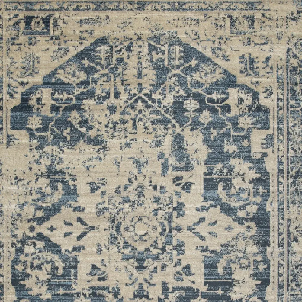 5' X 8' Ivory Oriental Area Rug - Image 3