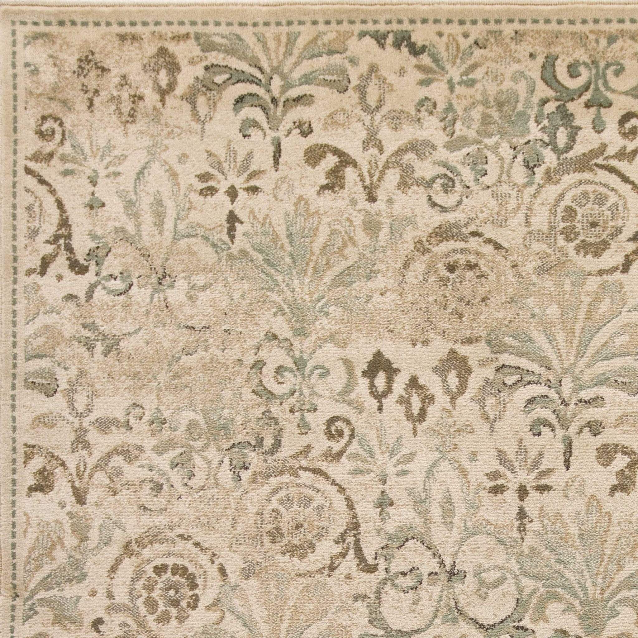 5' X 8' Ivory Vintage Area Rug - Image 3