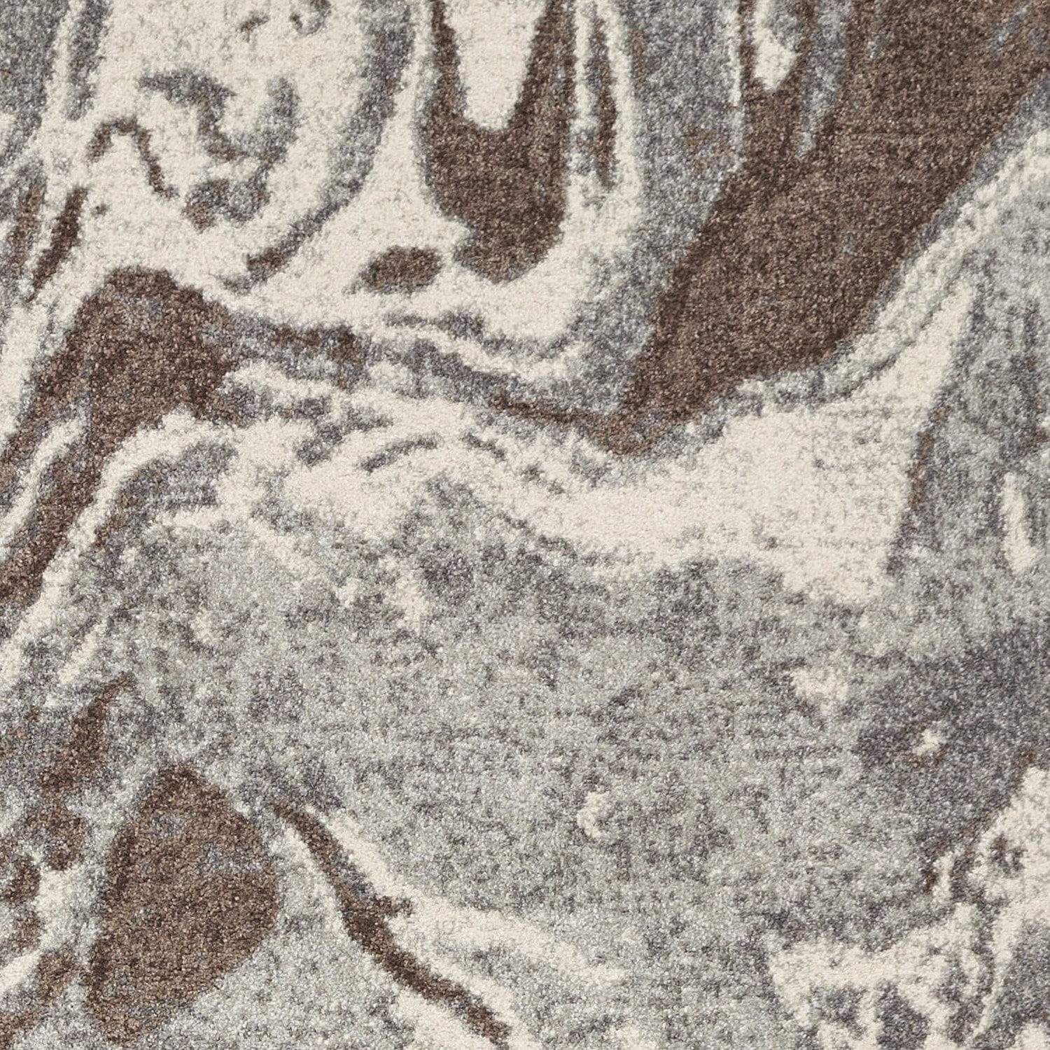 5' X 8' Mocha Marble Indoor Area Rug - Image 3