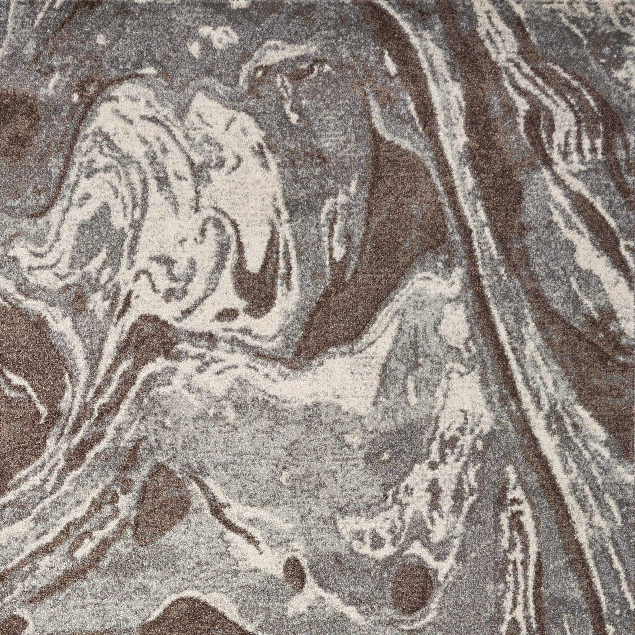 5' X 8' Mocha Marble Indoor Area Rug - Image 4