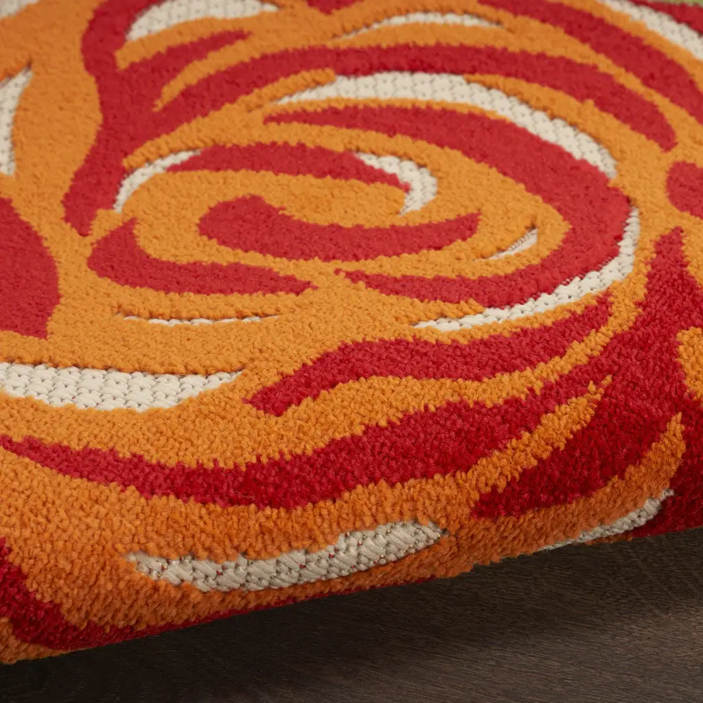5' X 8' Multicolor Floral Stain Resistant Non Skid Area Rug - Image 4