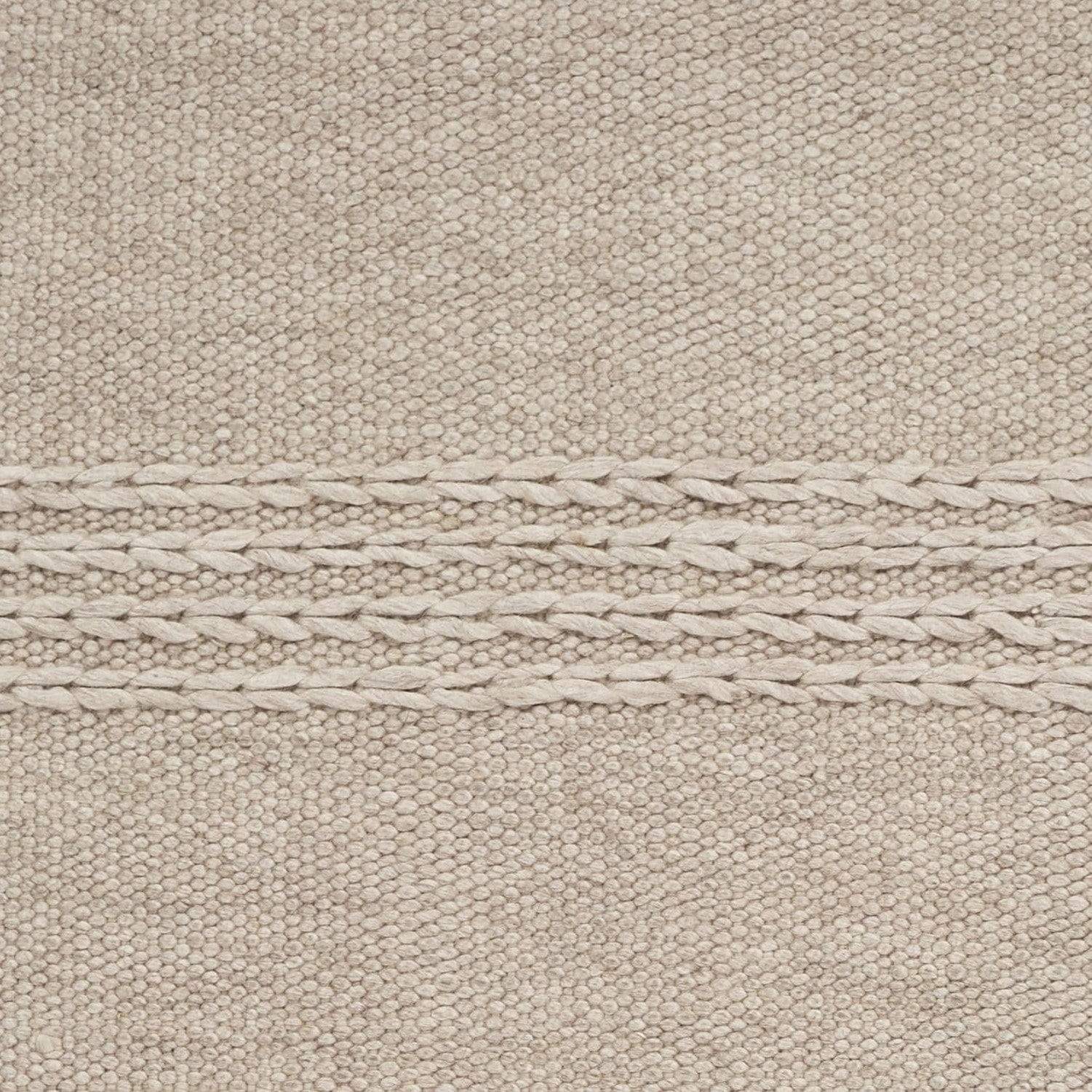 5' X 8' Natural Plain Wool Indoor Area Rug With Fringe - Image 7