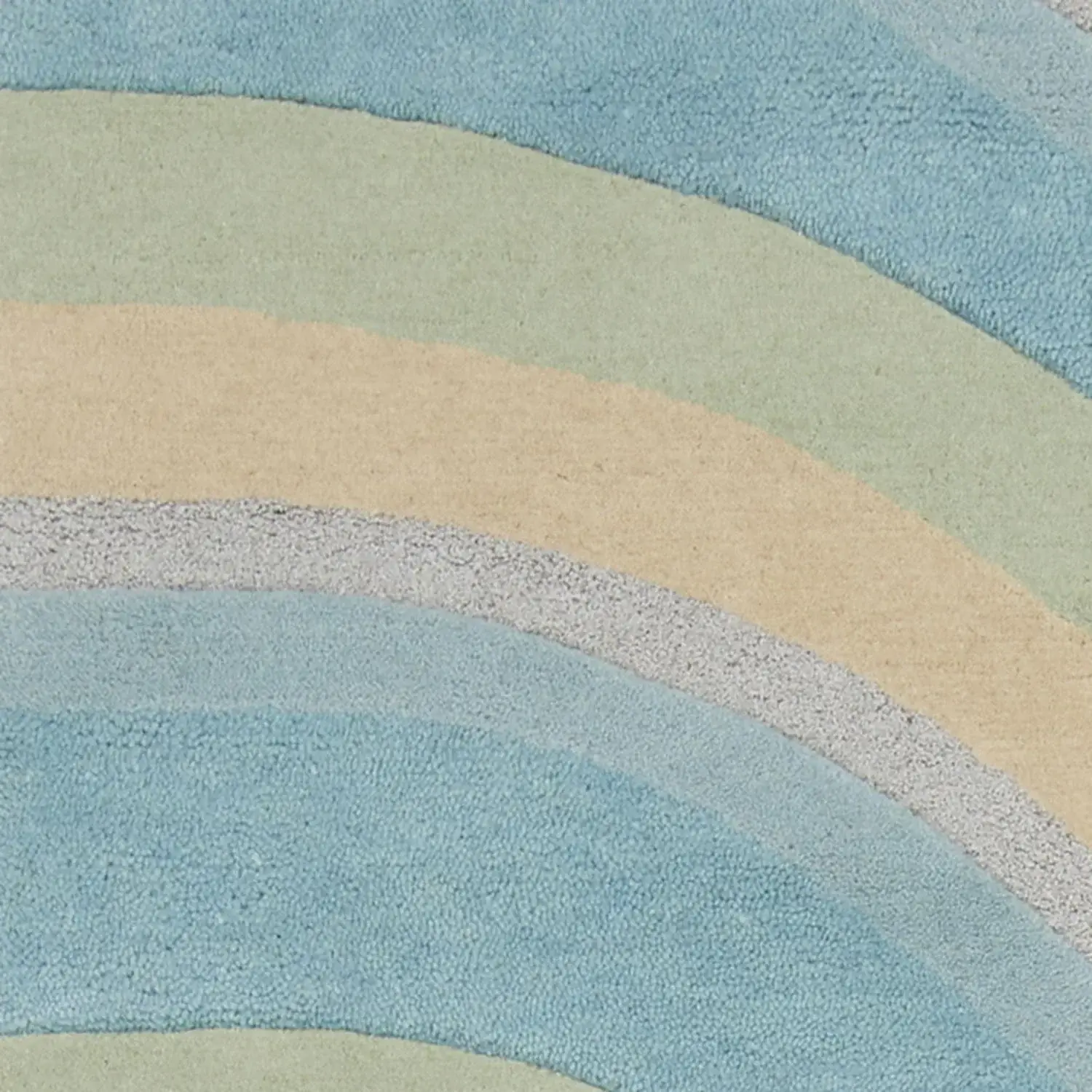 5' X 8' Ocean Blue Beige Hand Tufted Abstract Waves Indoor Area Rug - Image 8