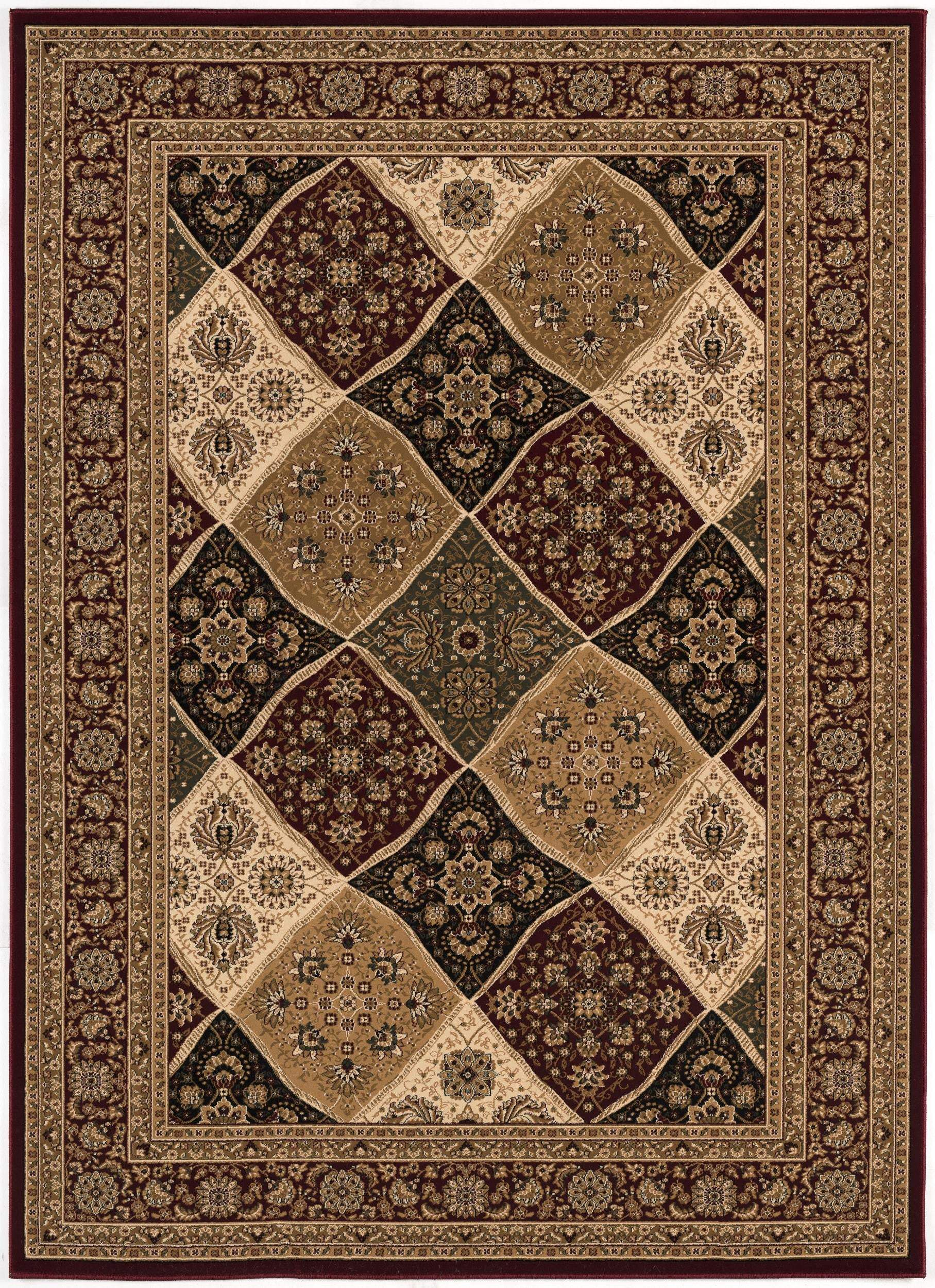 5' X 8' Red and Beige Oriental Power Loom Area Rug - Image 2