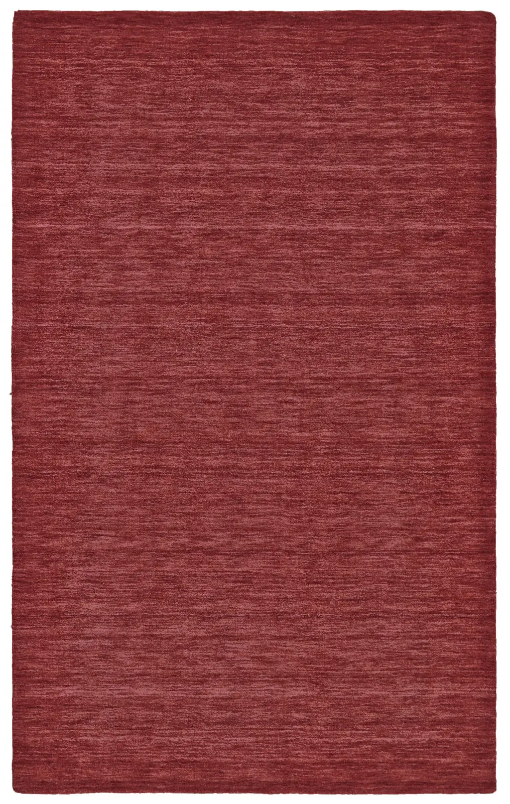 5' X 8' Red Wool Hand Woven Stain Resistant Area Rug - Image 2