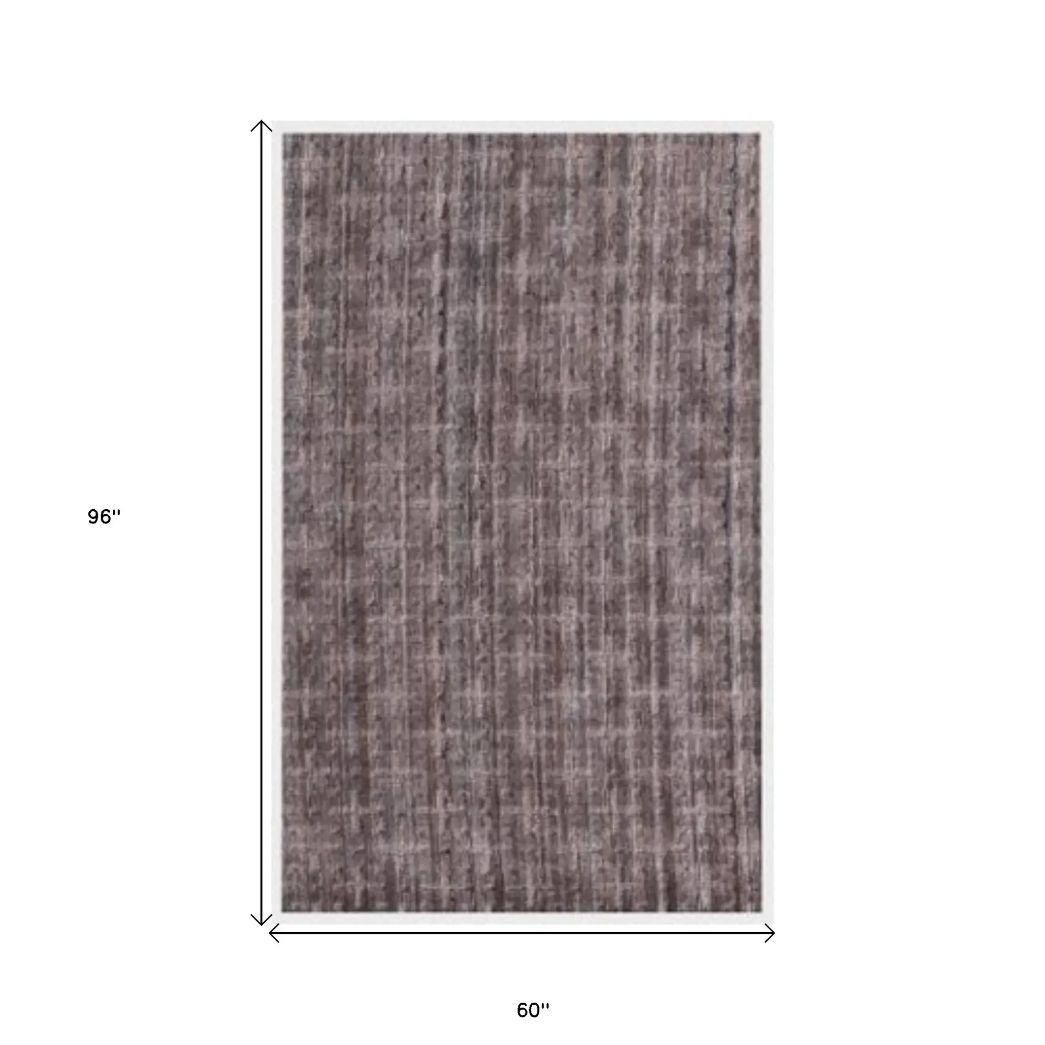 5' X 8' Rust And Tan Plaid Cross Hand Loomed Area Rug - Image 3