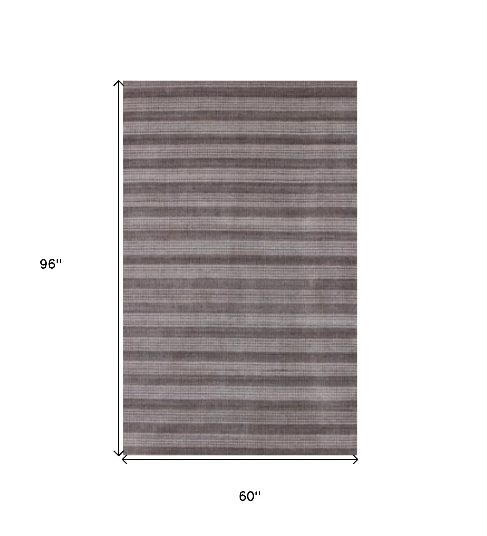 5' X 8' Rust And White Hand Loomed Area Rug - Image 3