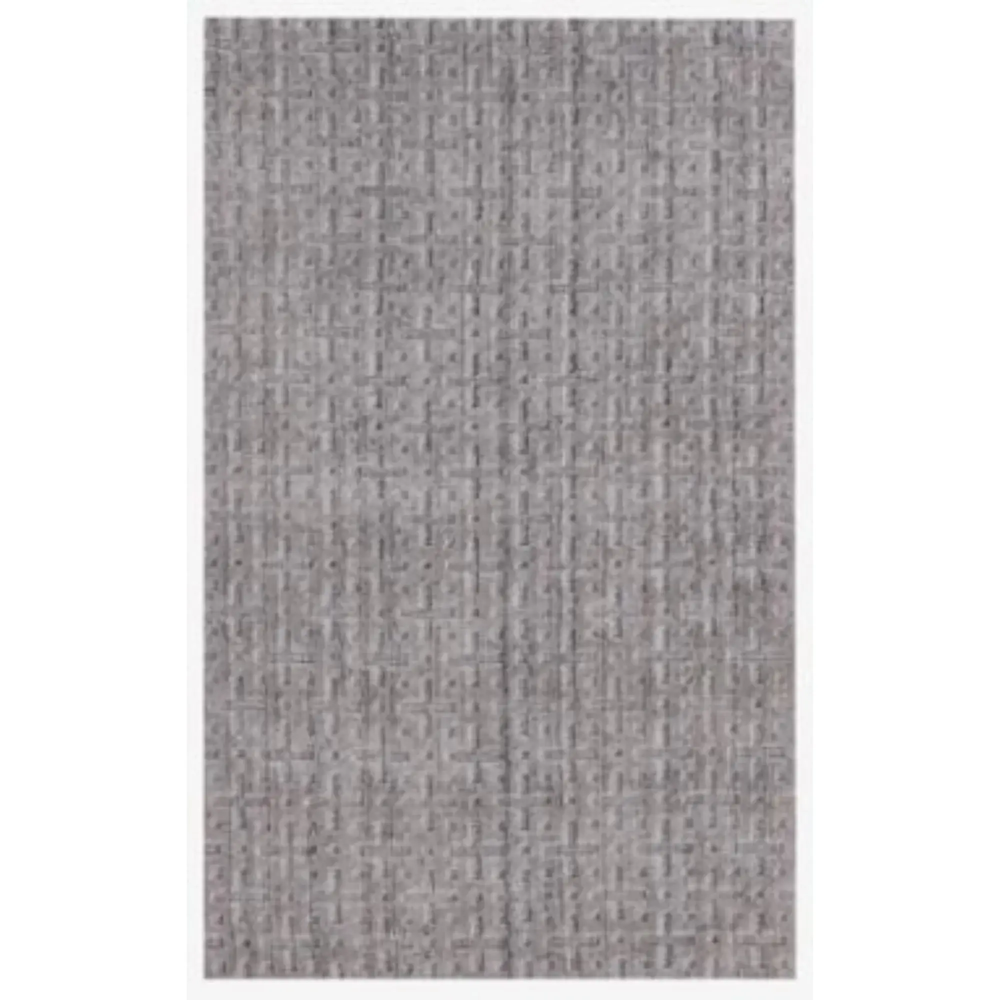 5' X 8' Tan And Charcoal Plaid Cross Hand Loomed Area Rug - Image 2