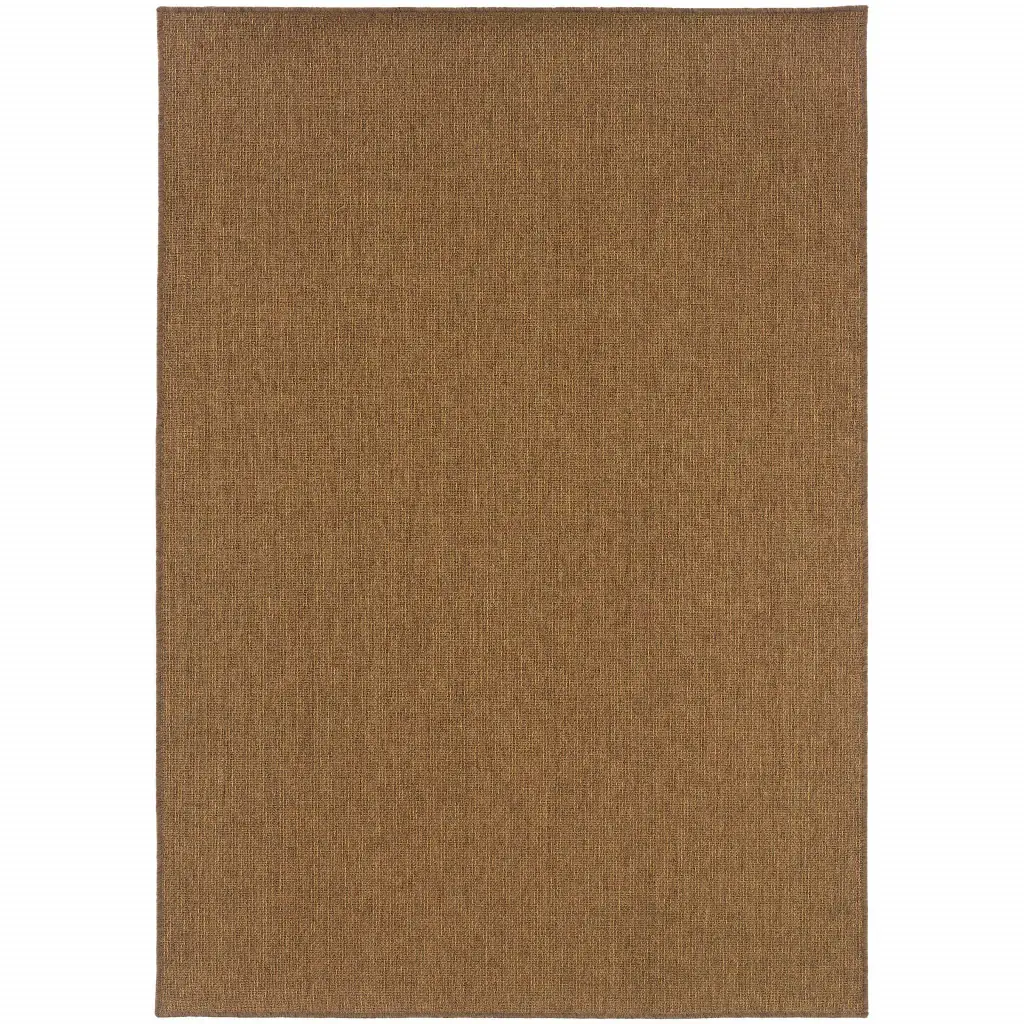 5' X 8' Tan Stain Resistant Indoor Outdoor Area Rug
