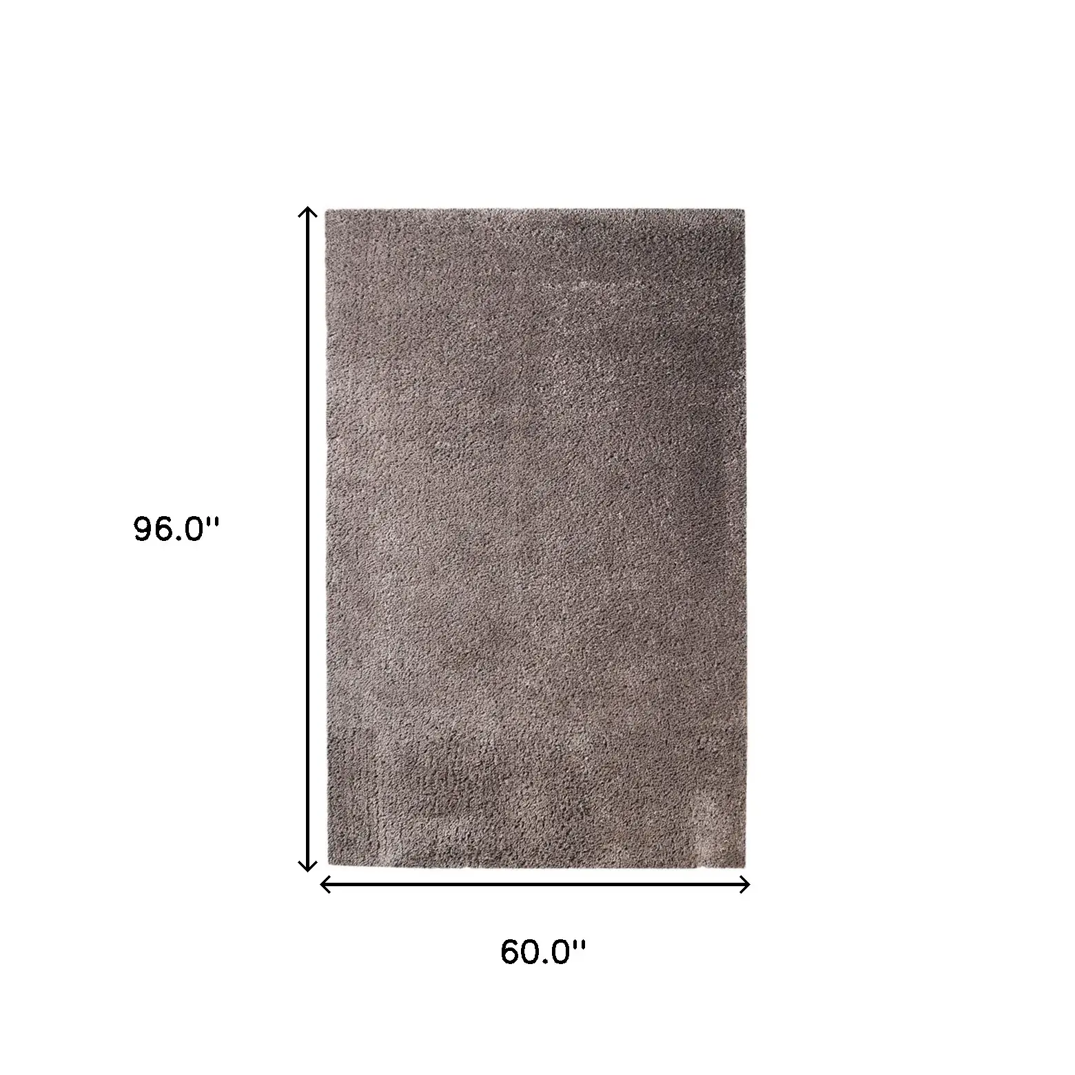 5' X 8' Taupe Shag Stain Resistant Area Rug - Image 6