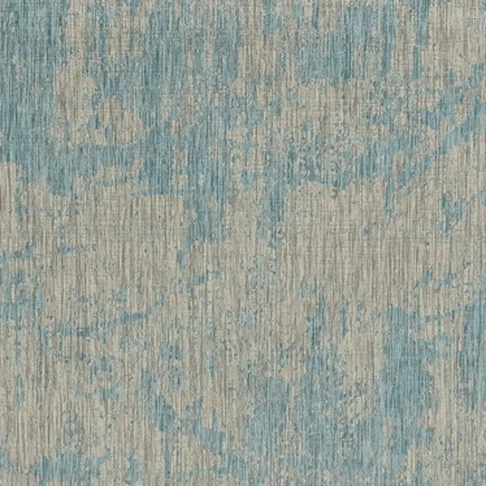 5' X 8' Teal Blue Abstract Indoor Outdoor Area Rug - Image 5