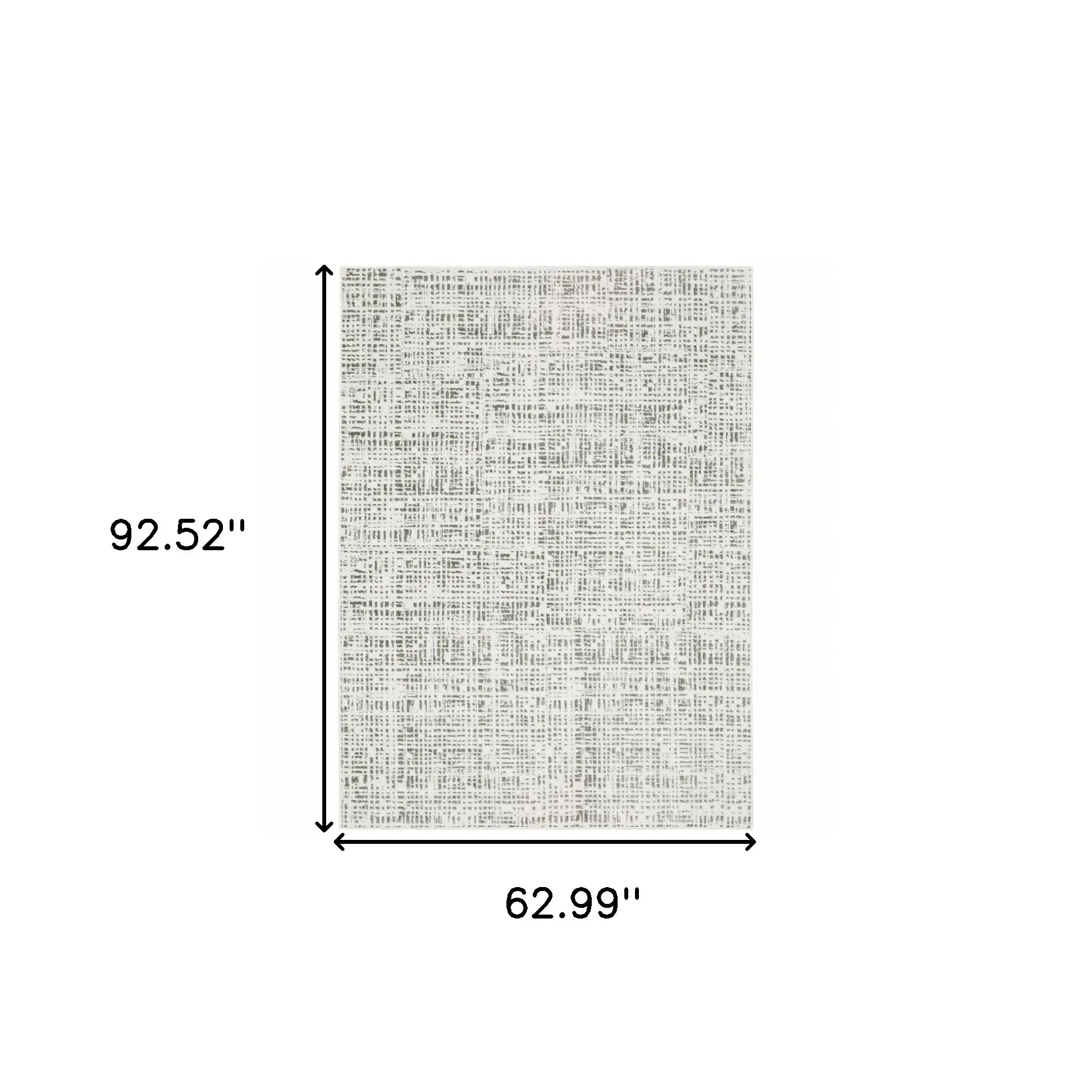 5' X 8' White And Grey Abstract Power Loom Stain Resistant Area Rug - Image 3