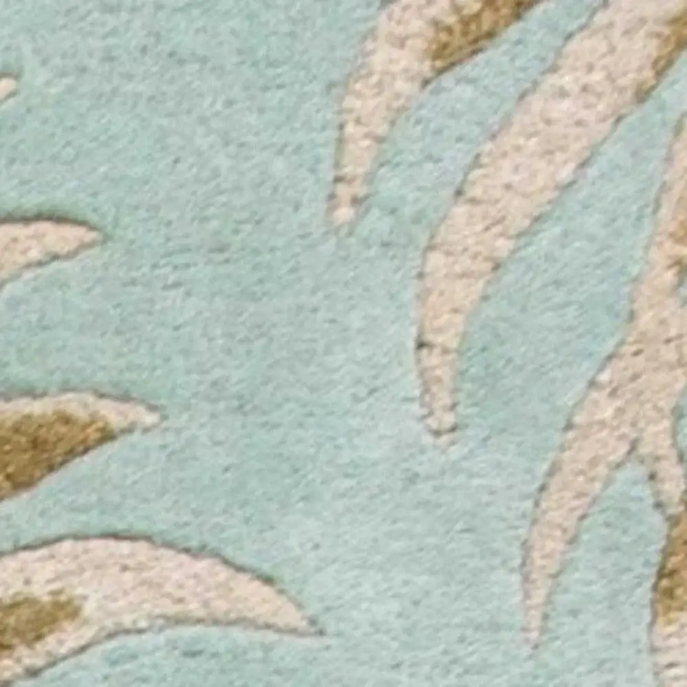 5' X 8'  Wool Aqua Area Rug - Image 7