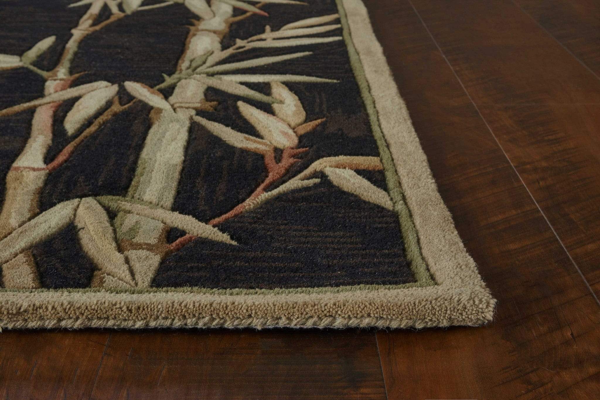 5' X 8' Wool Black Area Rug - Image 5