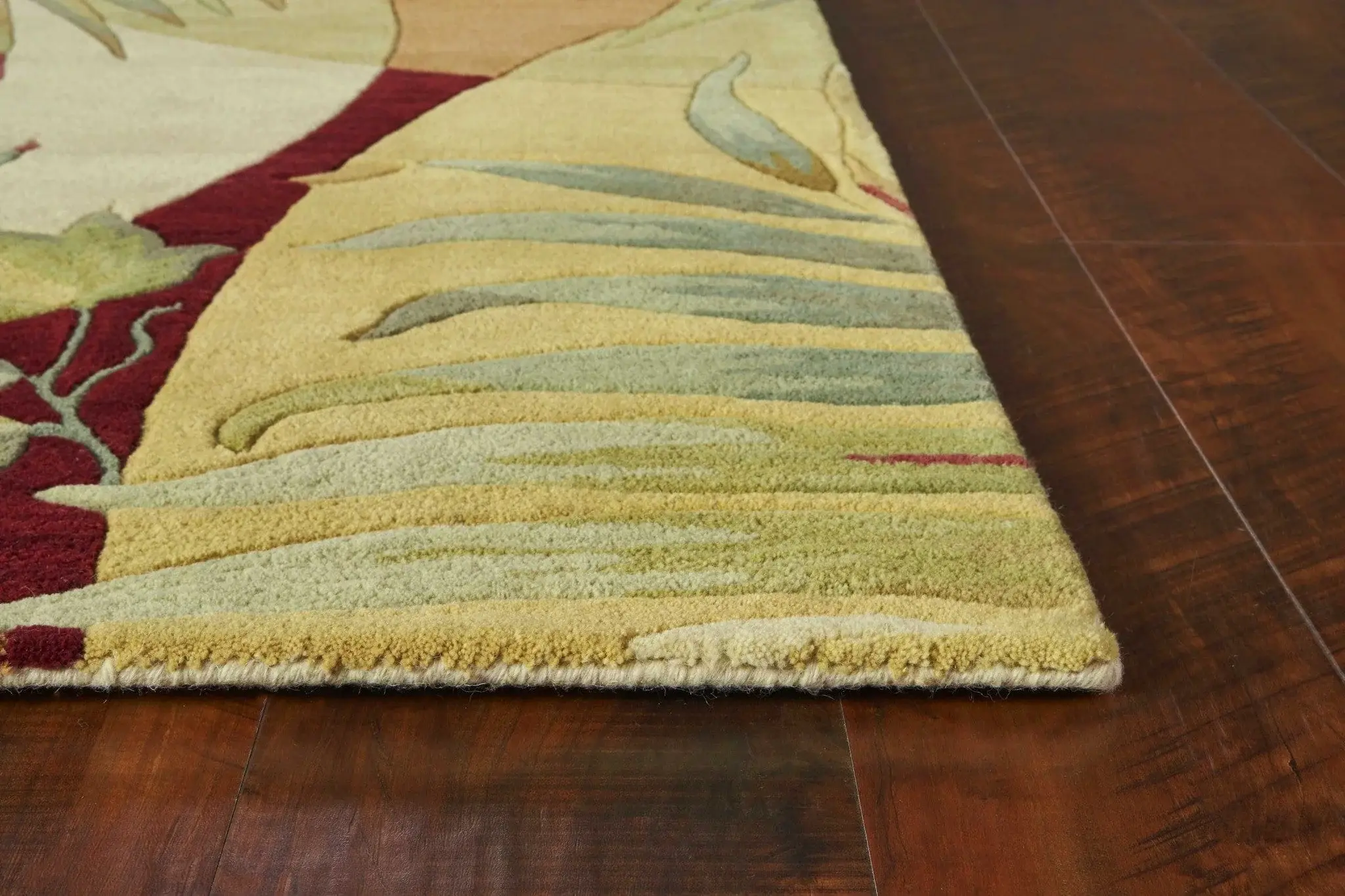 5' X 8' Wool Coral Or Ivory Area Rug - Image 8