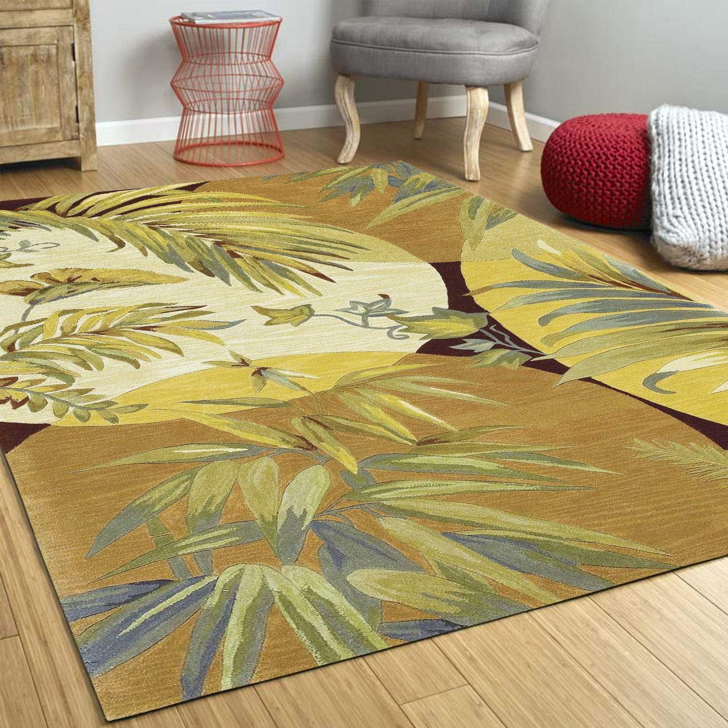 5' X 8' Wool Coral Or Ivory Area Rug - Image 9