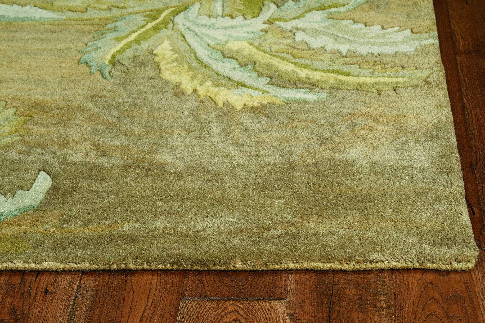 5' X 8'  Wool Moss Area Rug - Image 2