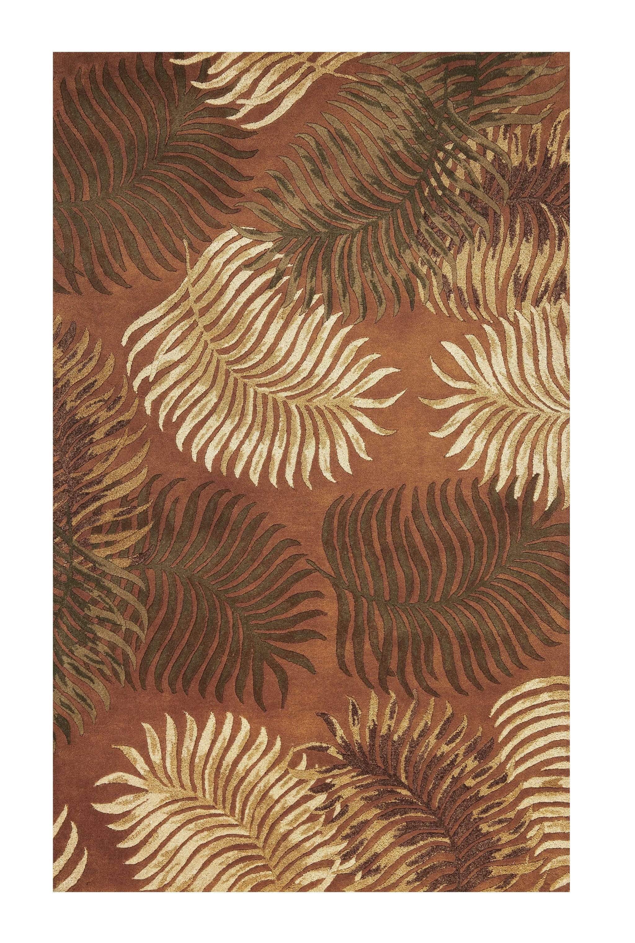 5' X 8'  Wool Rust Area Rug - Image 2