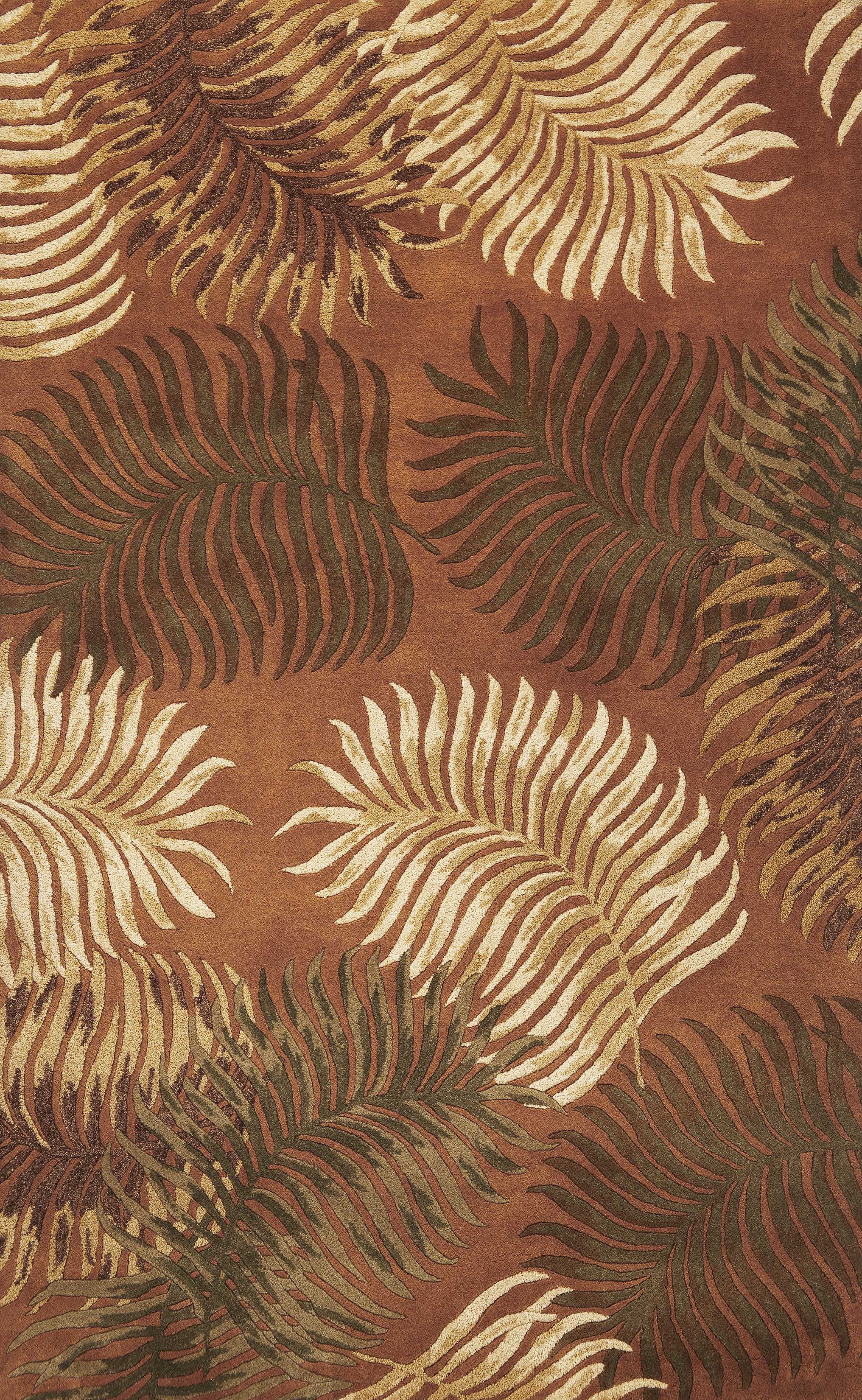 5' X 8'  Wool Rust Area Rug - Image 4