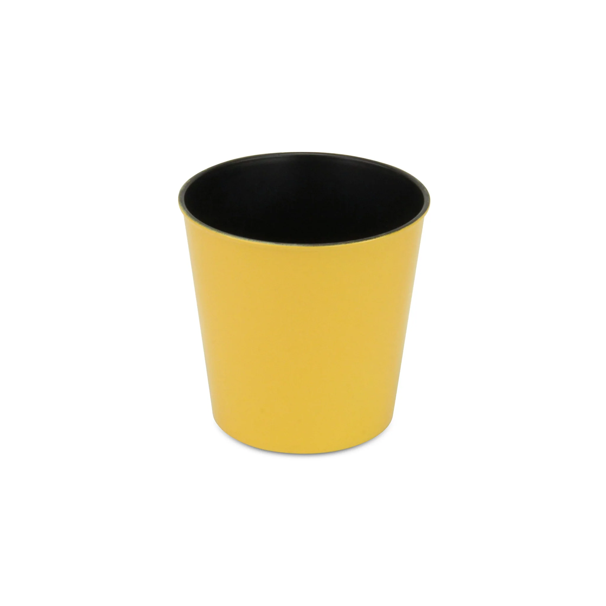 5" Yellow Recycled Plastic Indoor Outdoor Round Nursery Pot - Image 4