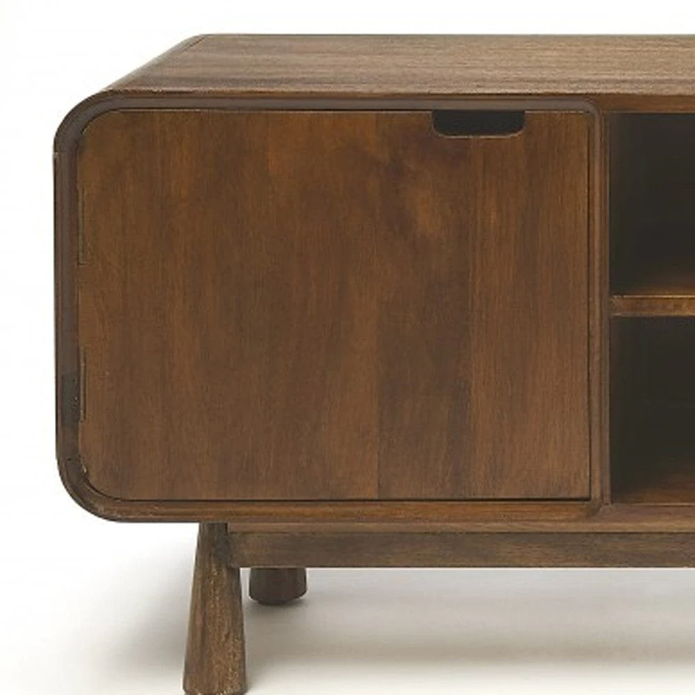 50" Brown Mid Century Modern Wood TV Stand - Image 7