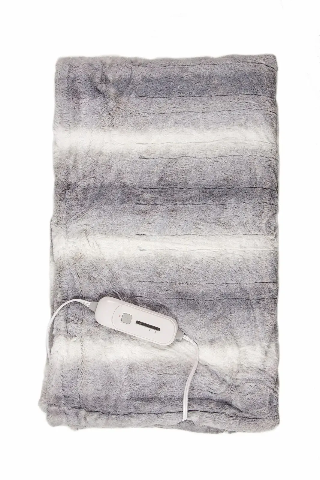 50" X 60" Grey And White Modern Contemporary Heated  Throw Blankets - Image 4