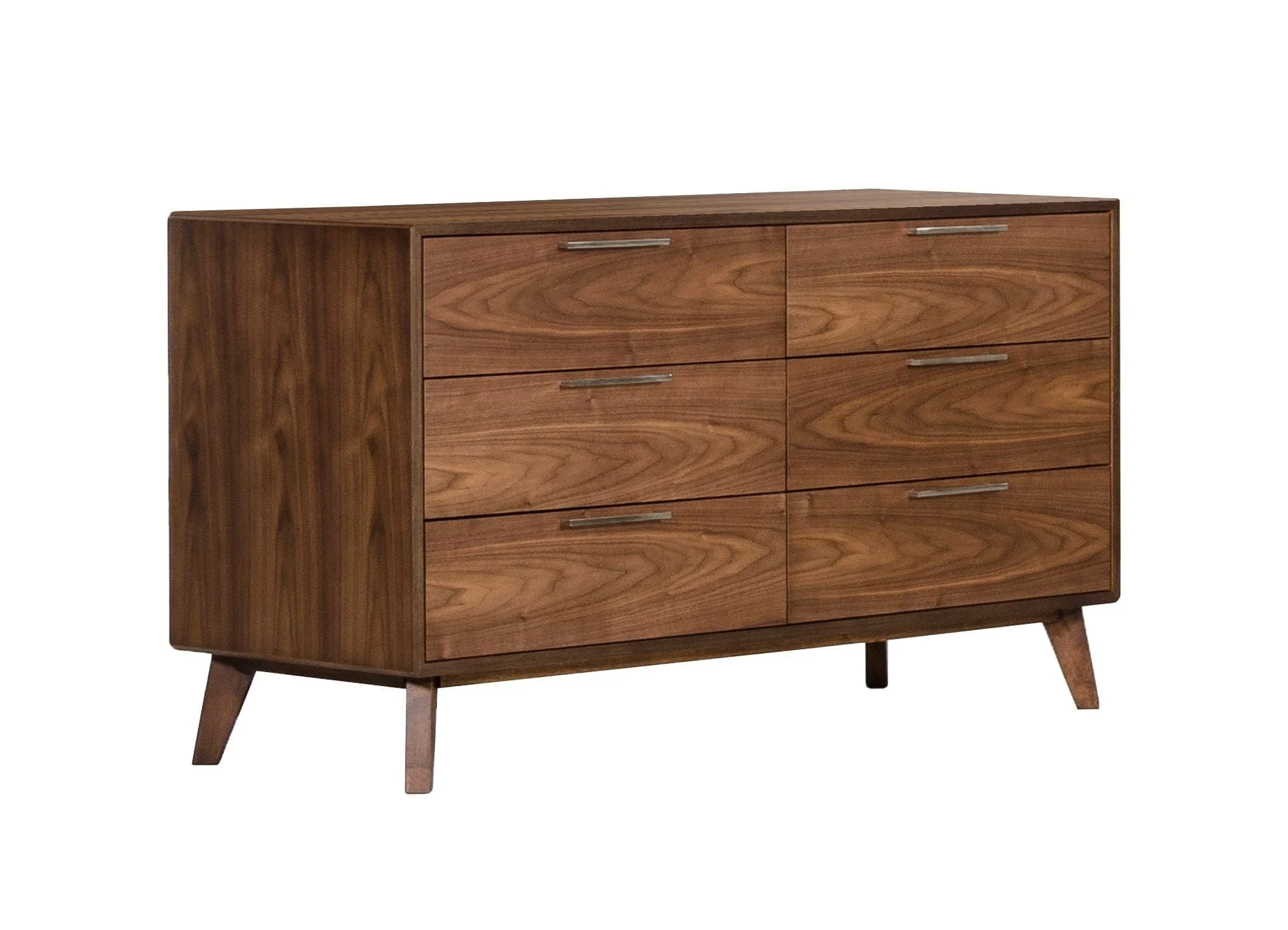 51" Brown Solid and Manufactured Wood Six Drawer Double Dresser - Image 2