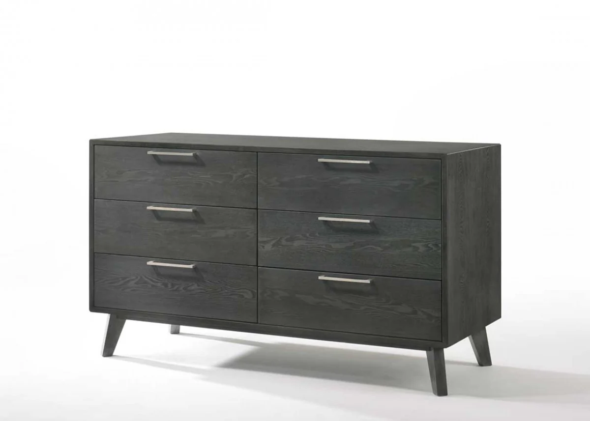 51" Grey Wash Solid Wood Six Drawer Double Dresser - Image 2