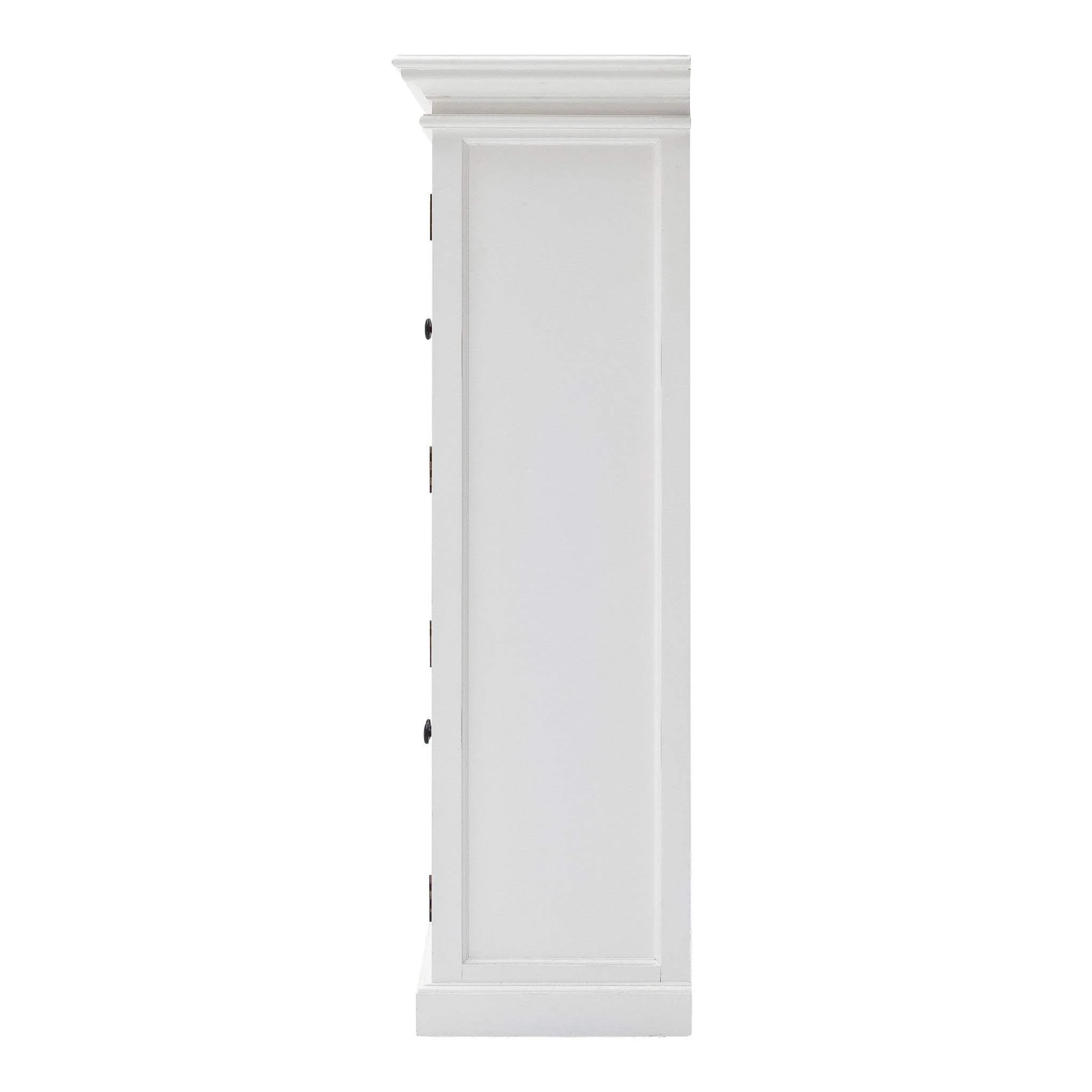 52" White Wood and Glass Two Level Storage Cabinet - Image 8