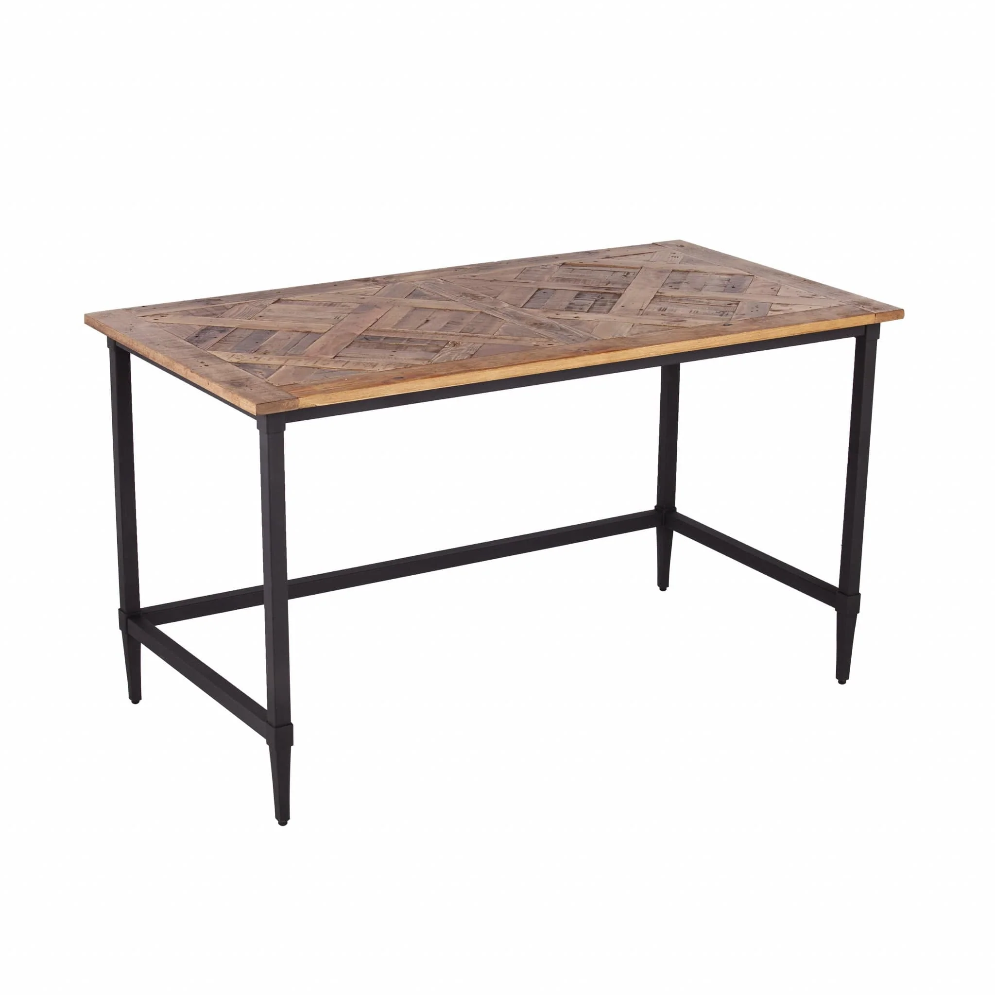 53" Natural And Black Writing Desk - Image 3