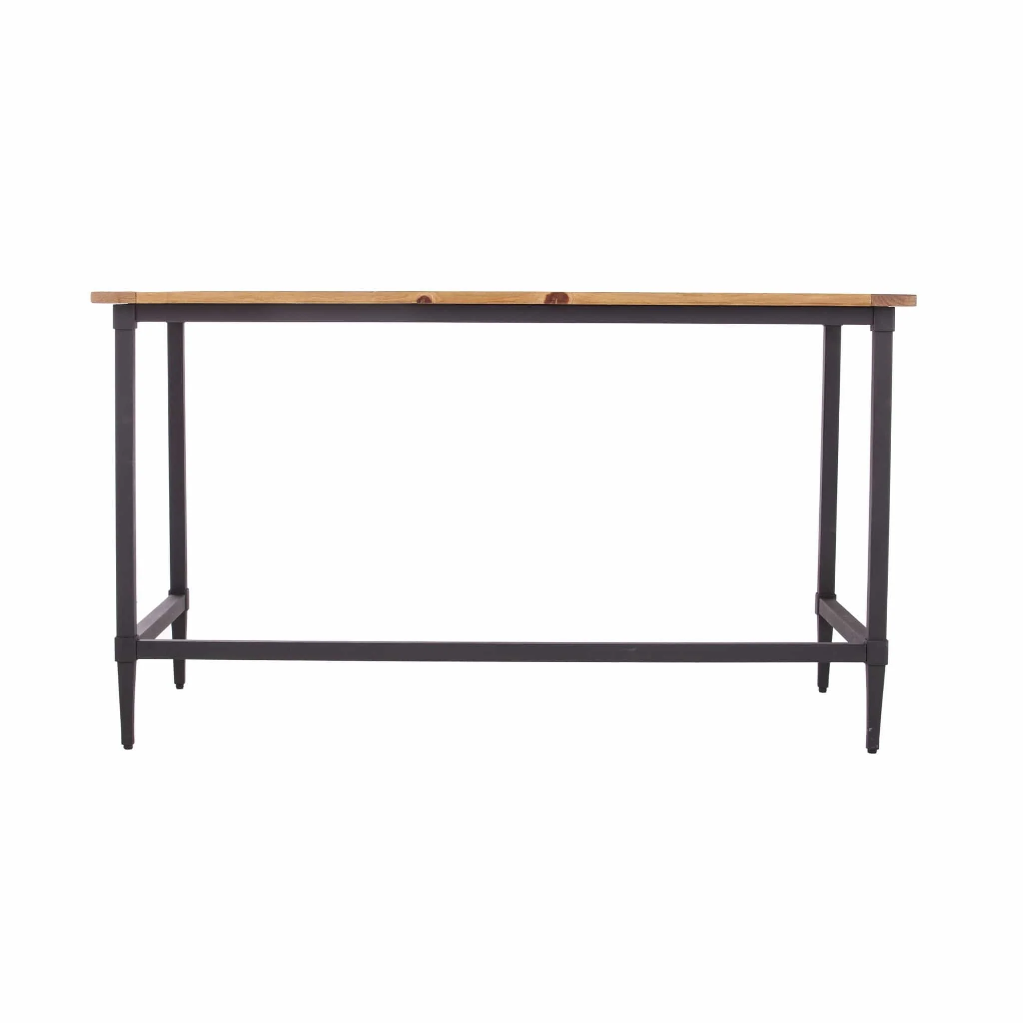 53" Natural And Black Writing Desk - Image 5