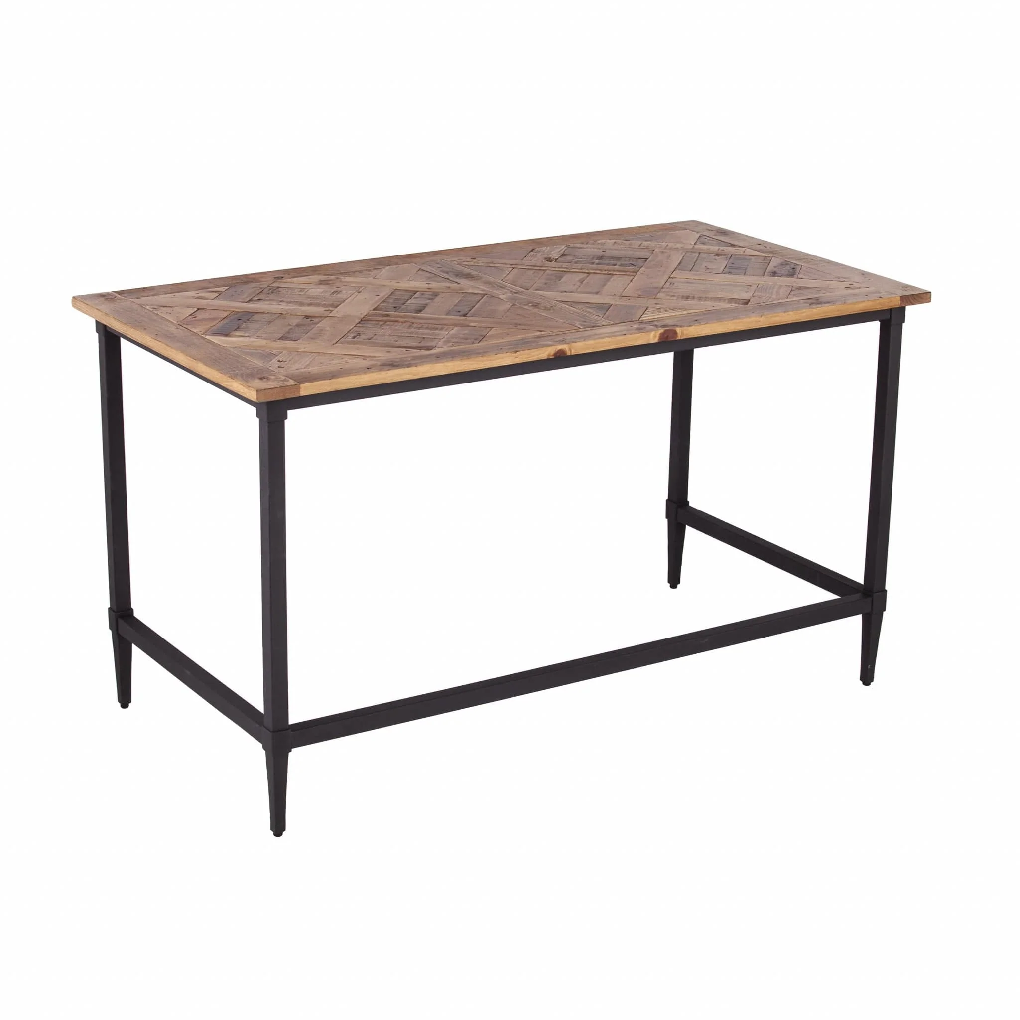 53" Natural And Black Writing Desk - Image 6