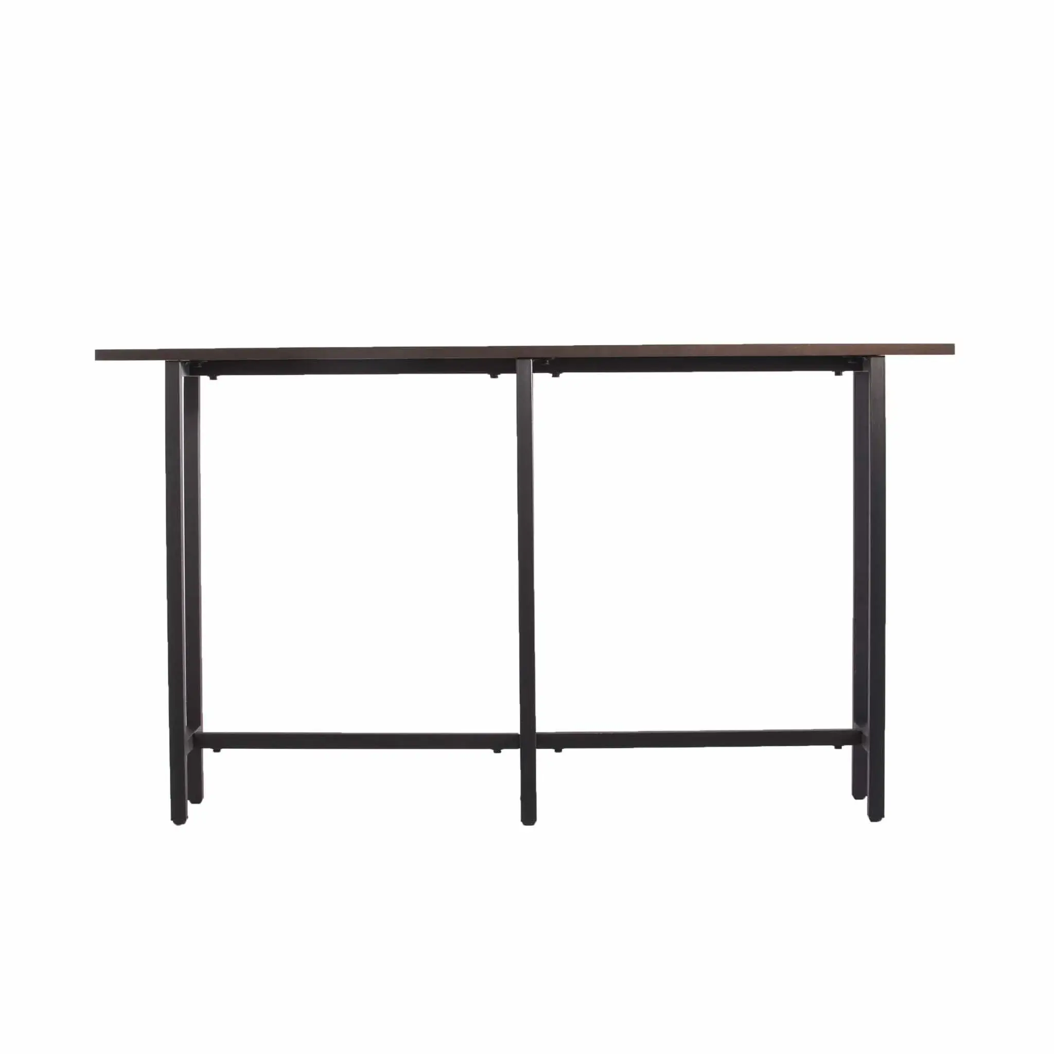 54" Espresso and Black Frame Console Table - Image 2