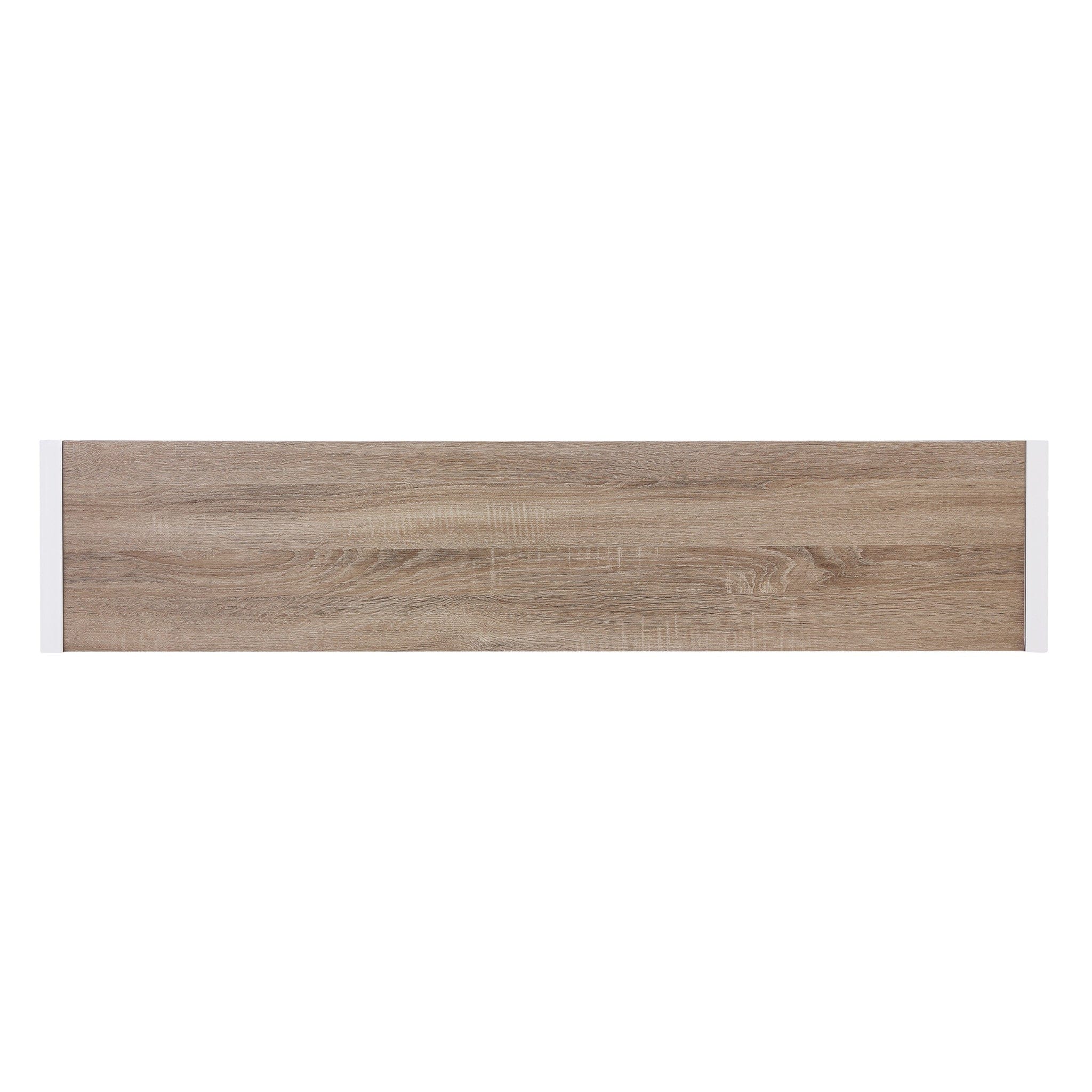 54" Gray Brown and White Sled Console Table - Image 5